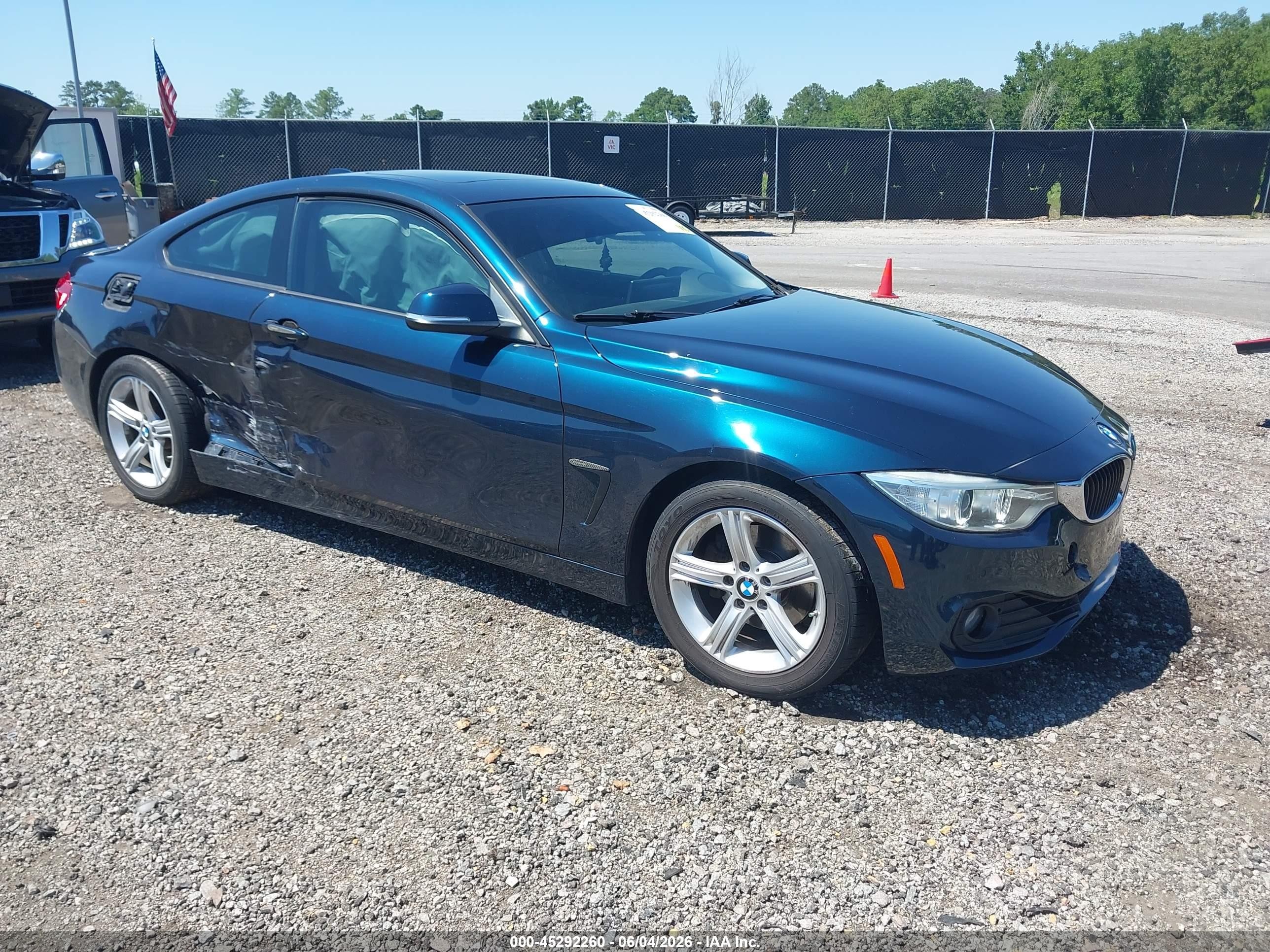 2014 Bmw 4 Series 428i Синий vin: WBA3N3C55EK230973