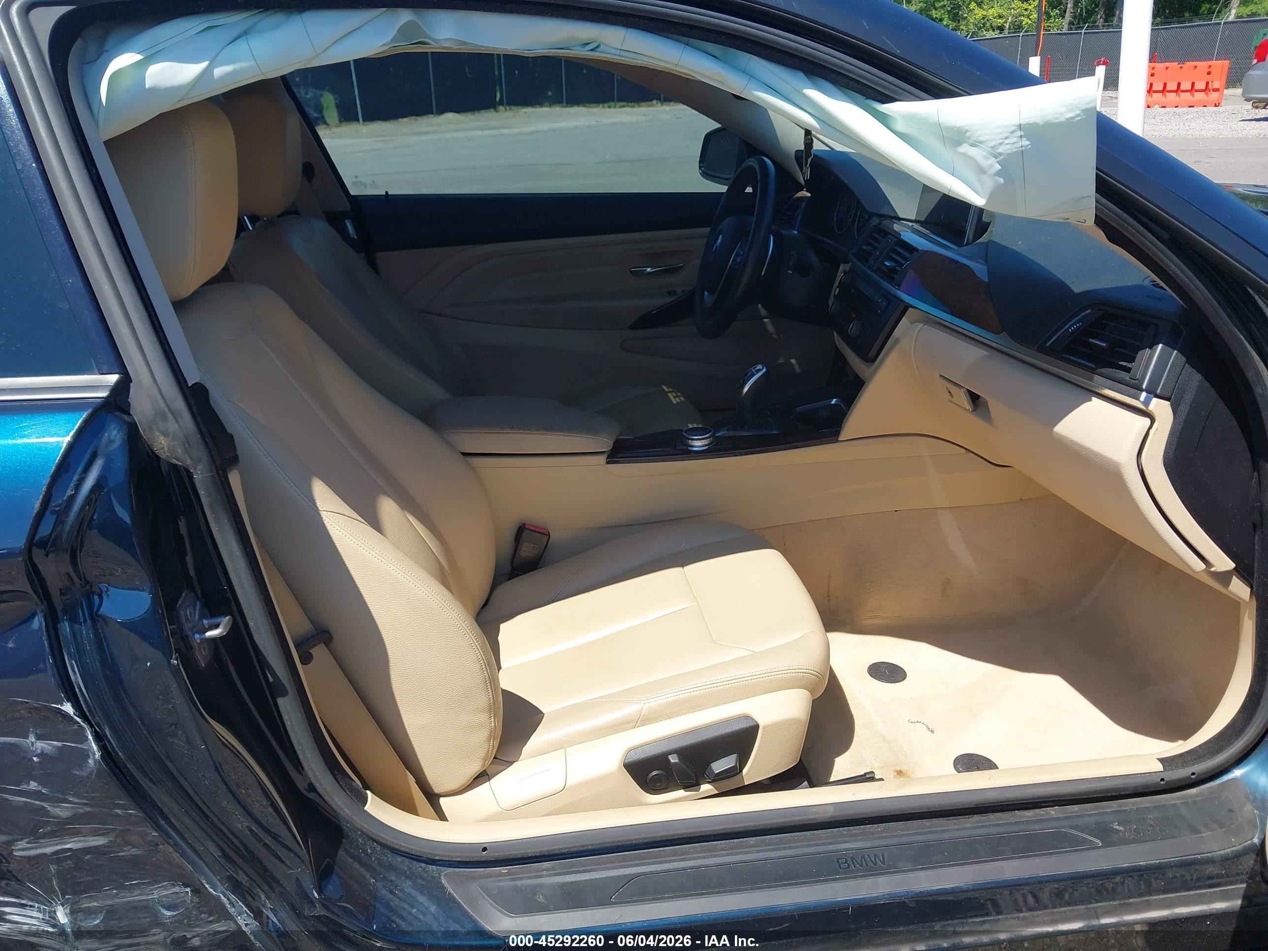 2014 Bmw 4 Series 428i Blue vin: WBA3N3C55EK230973