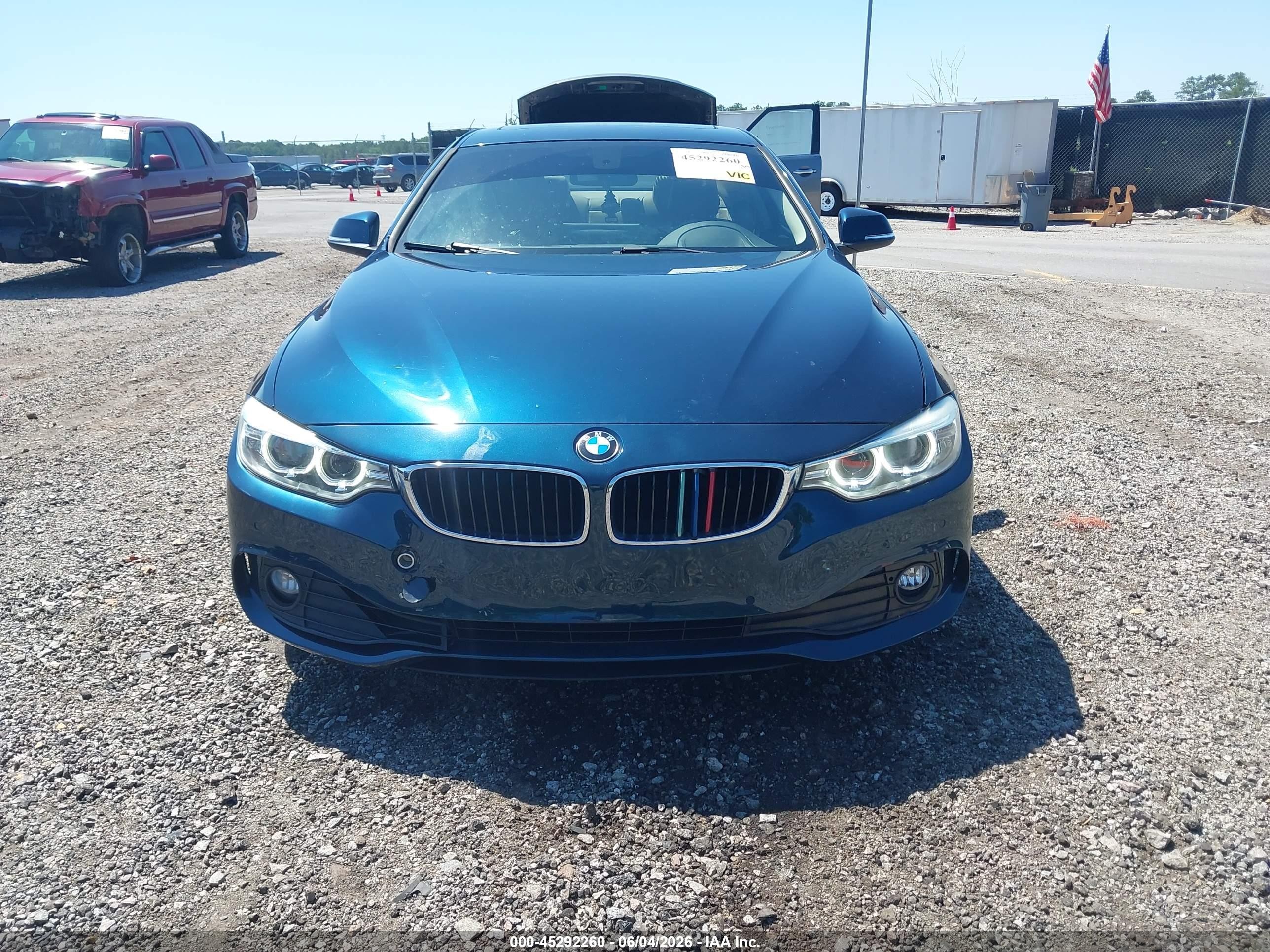 2014 Bmw 4 Series 428i Blue vin: WBA3N3C55EK230973