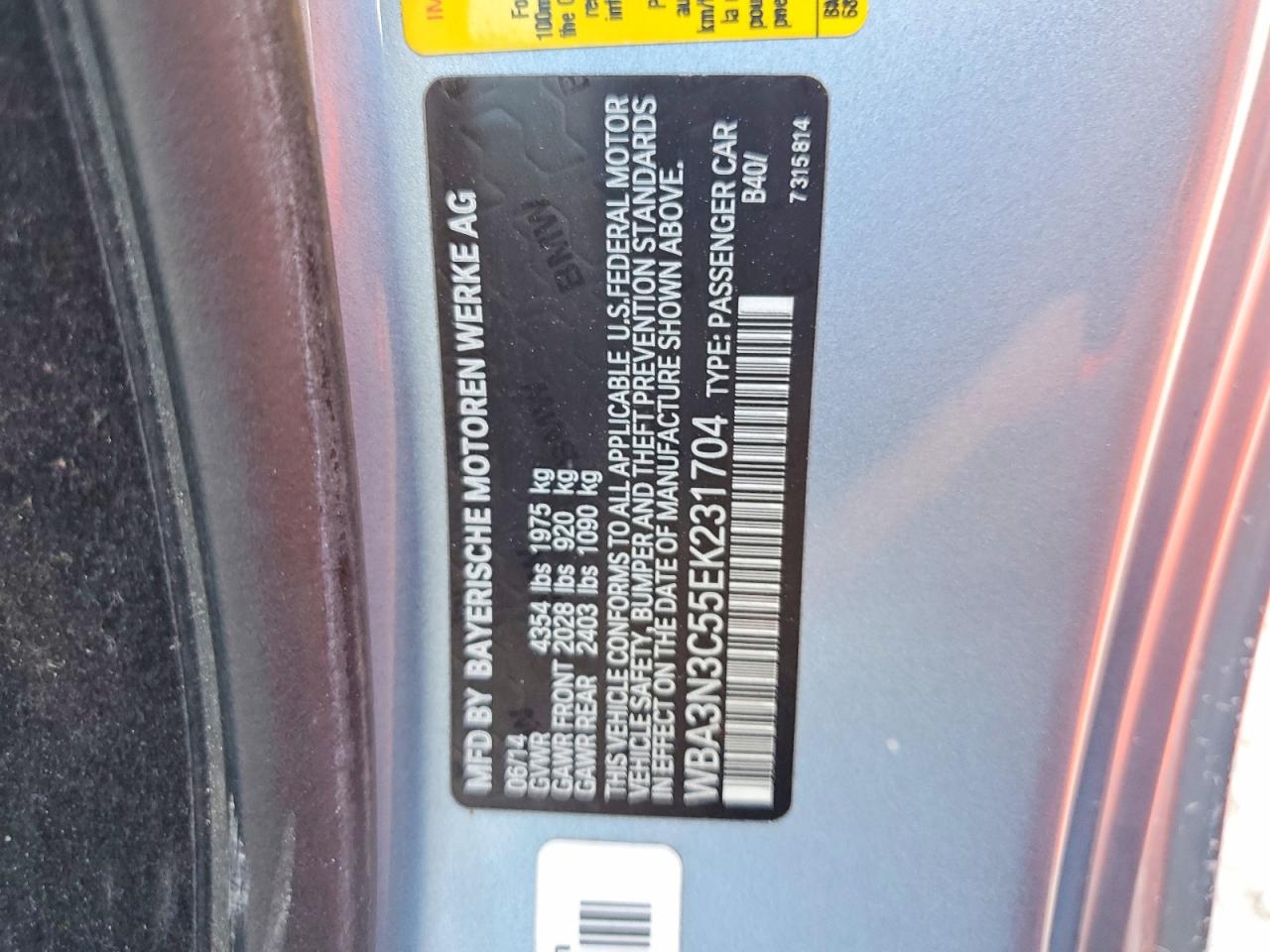 2014 Bmw 428 I Blue vin: WBA3N3C55EK231704