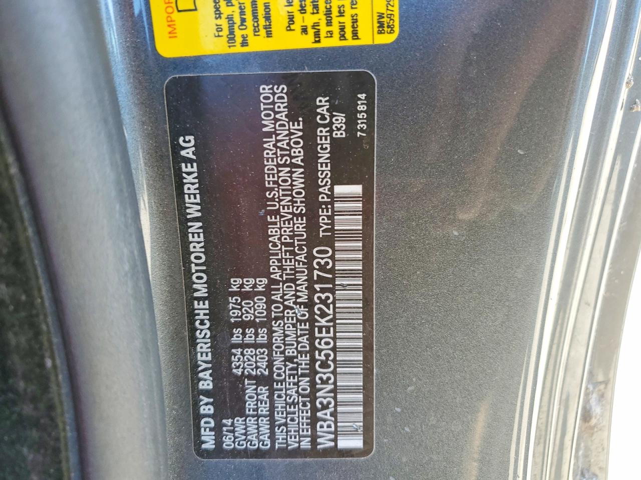 2014 Bmw 428 I Gray vin: WBA3N3C56EK231730