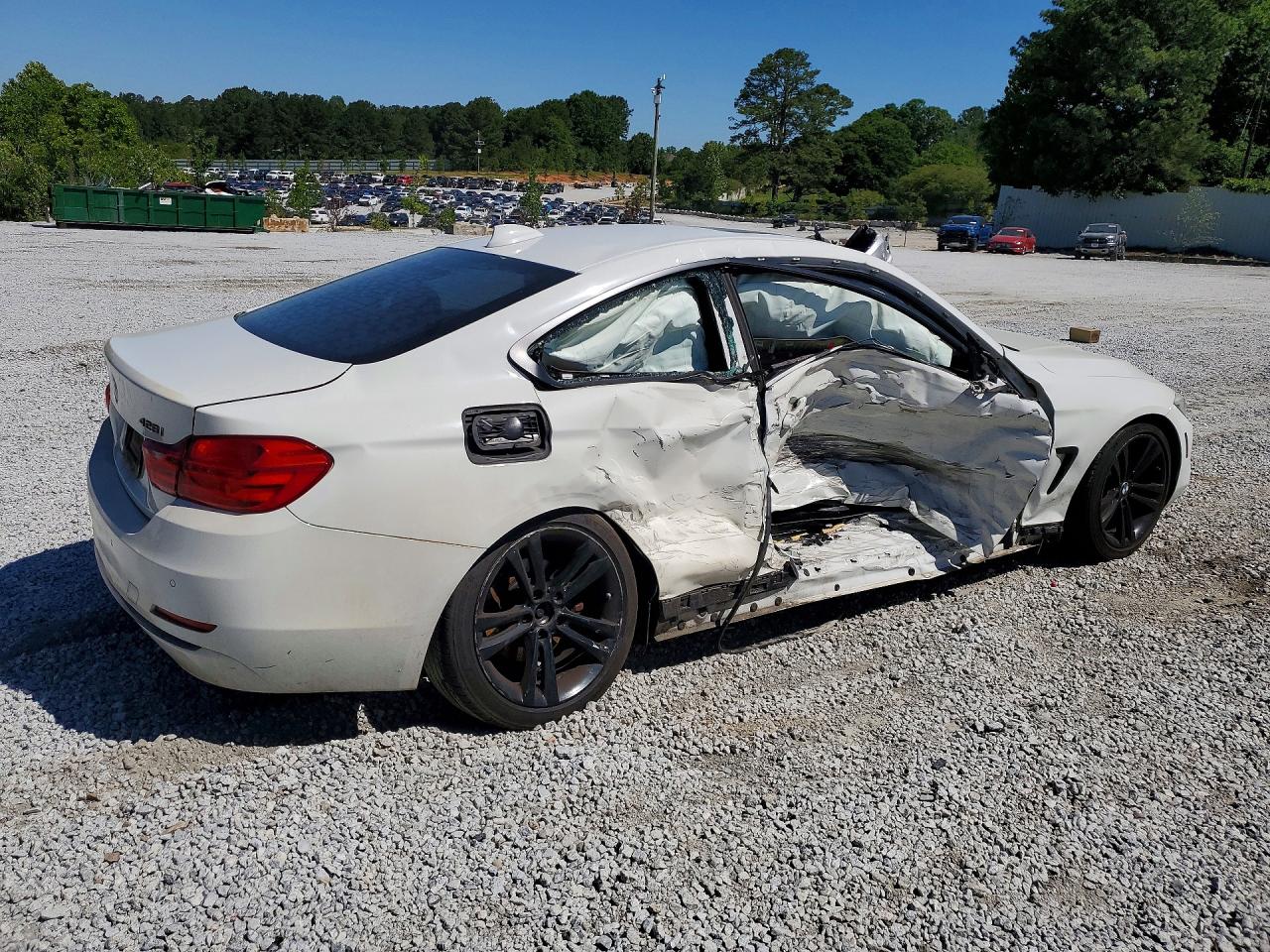 2015 Bmw 428 I White vin: WBA3N3C56FK232636