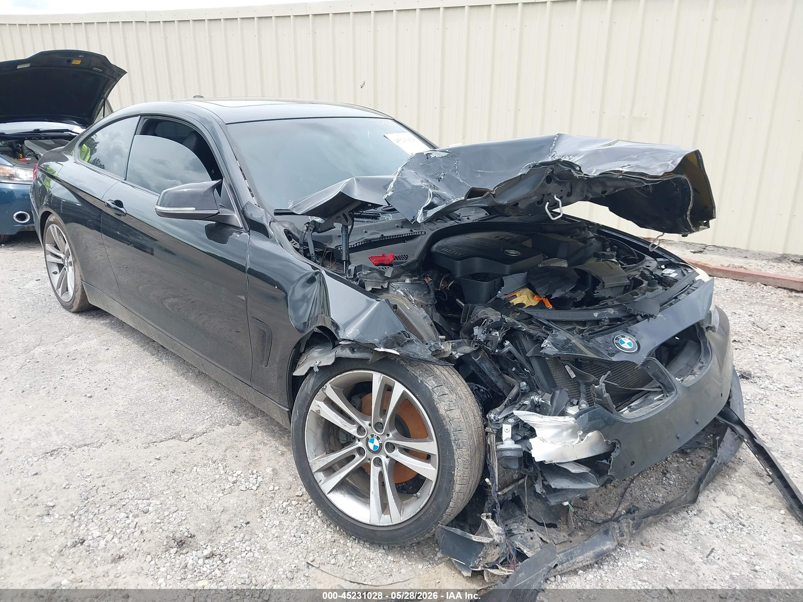 2014 Bmw 4 Series 428i Black vin: WBA3N3C58EF712412