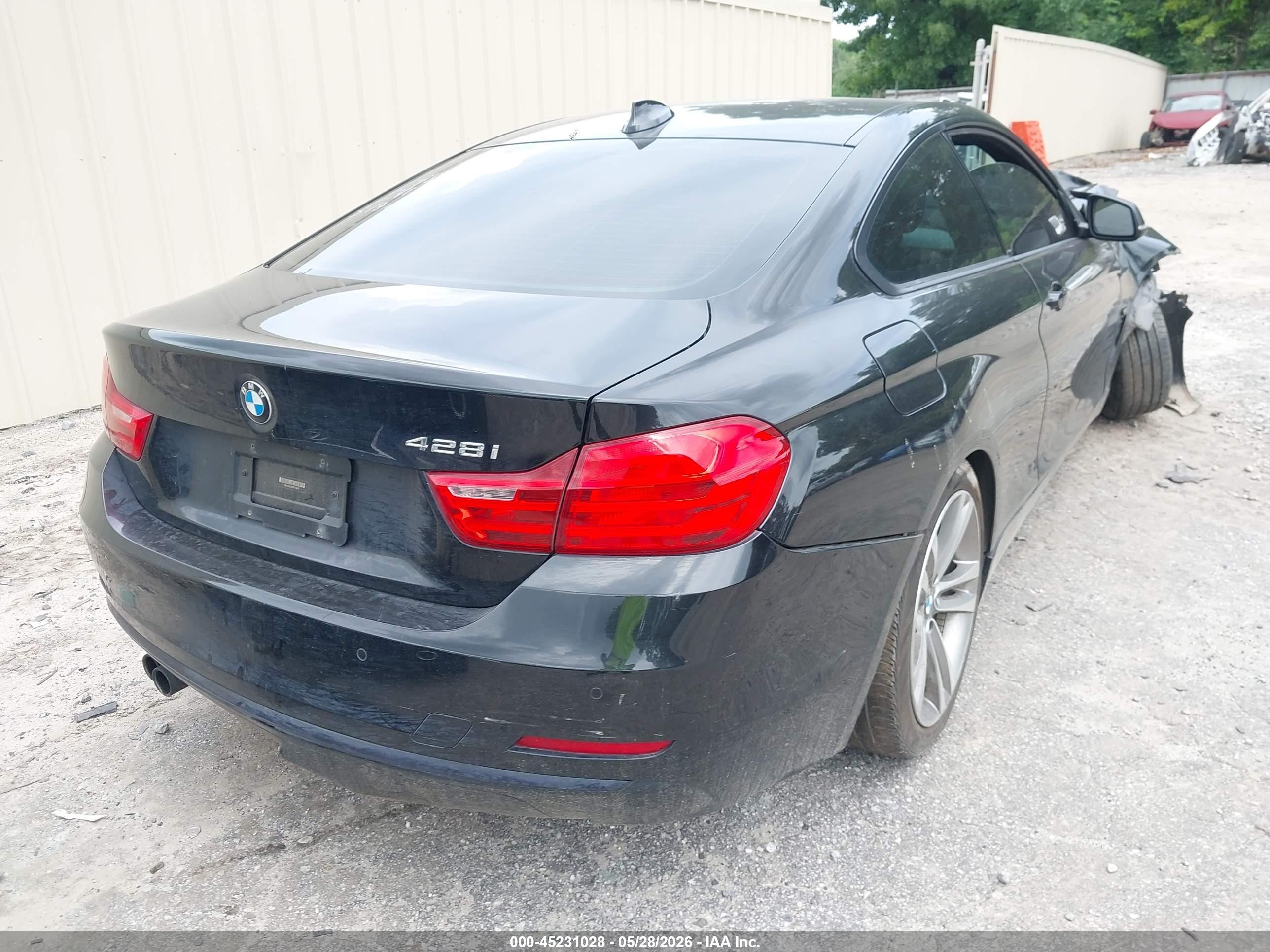 2014 Bmw 4 Series 428i Black vin: WBA3N3C58EF712412