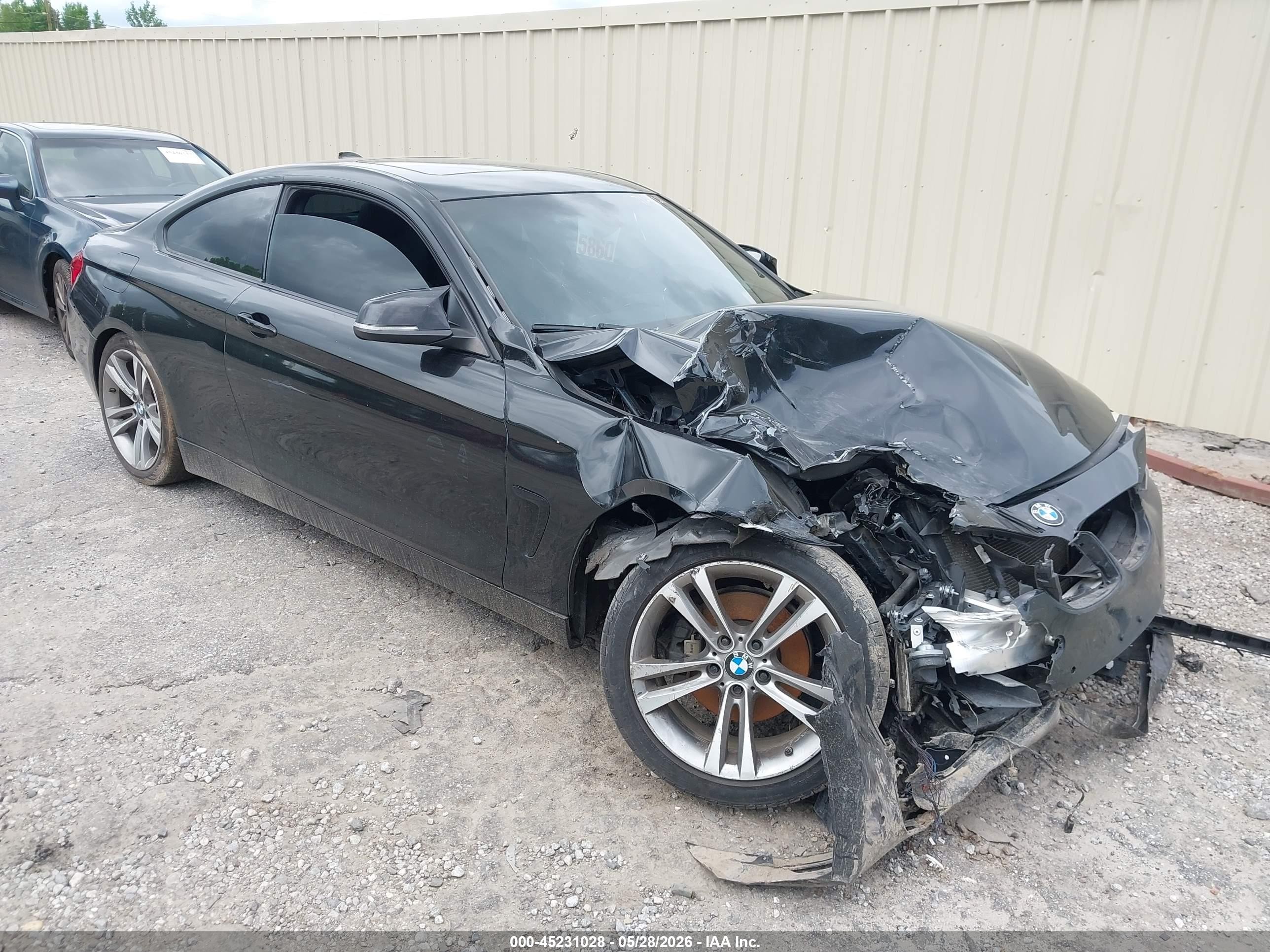 2014 Bmw 4 Series 428i Black vin: WBA3N3C58EF712412