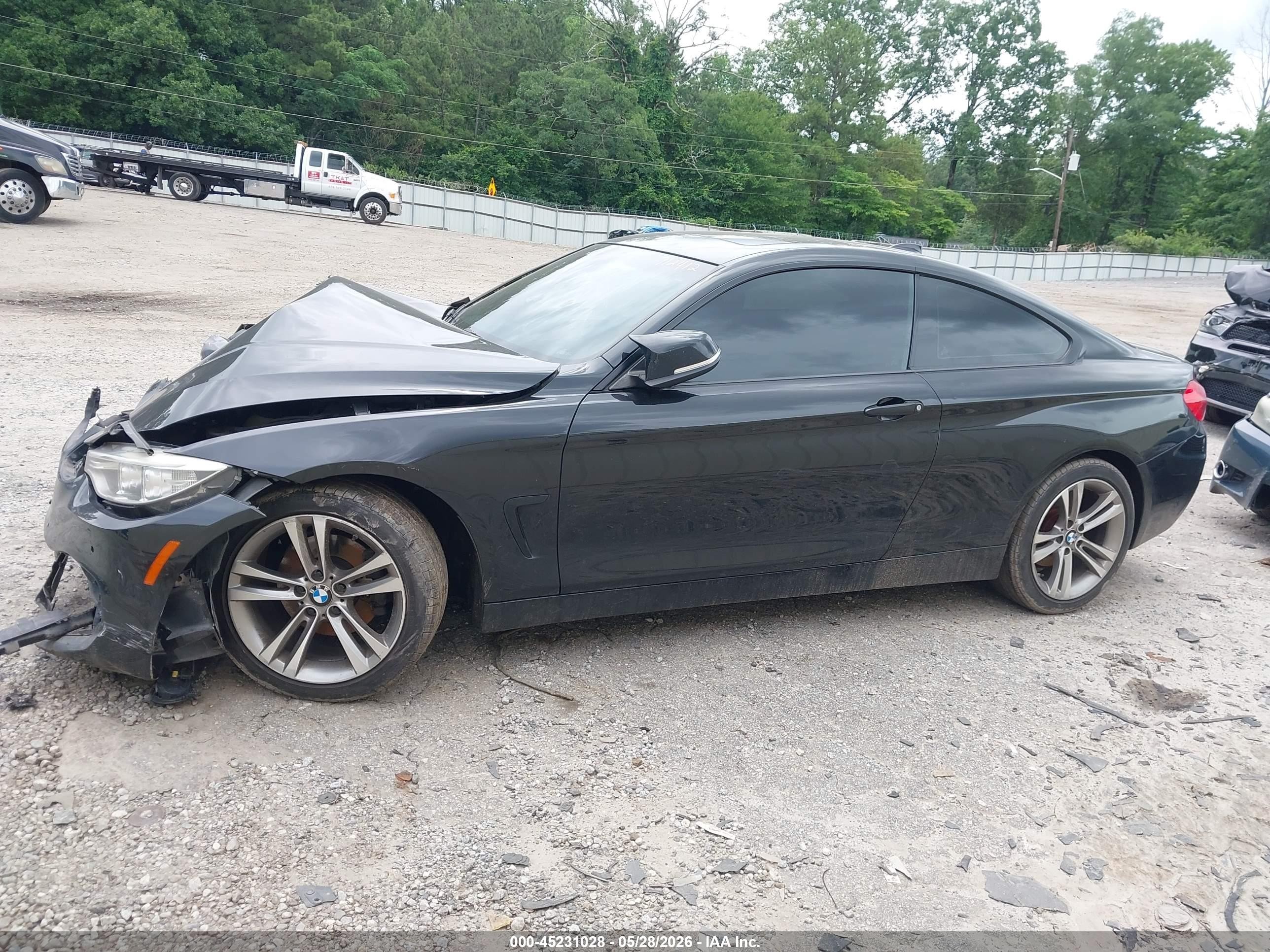 2014 Bmw 4 Series 428i Black vin: WBA3N3C58EF712412