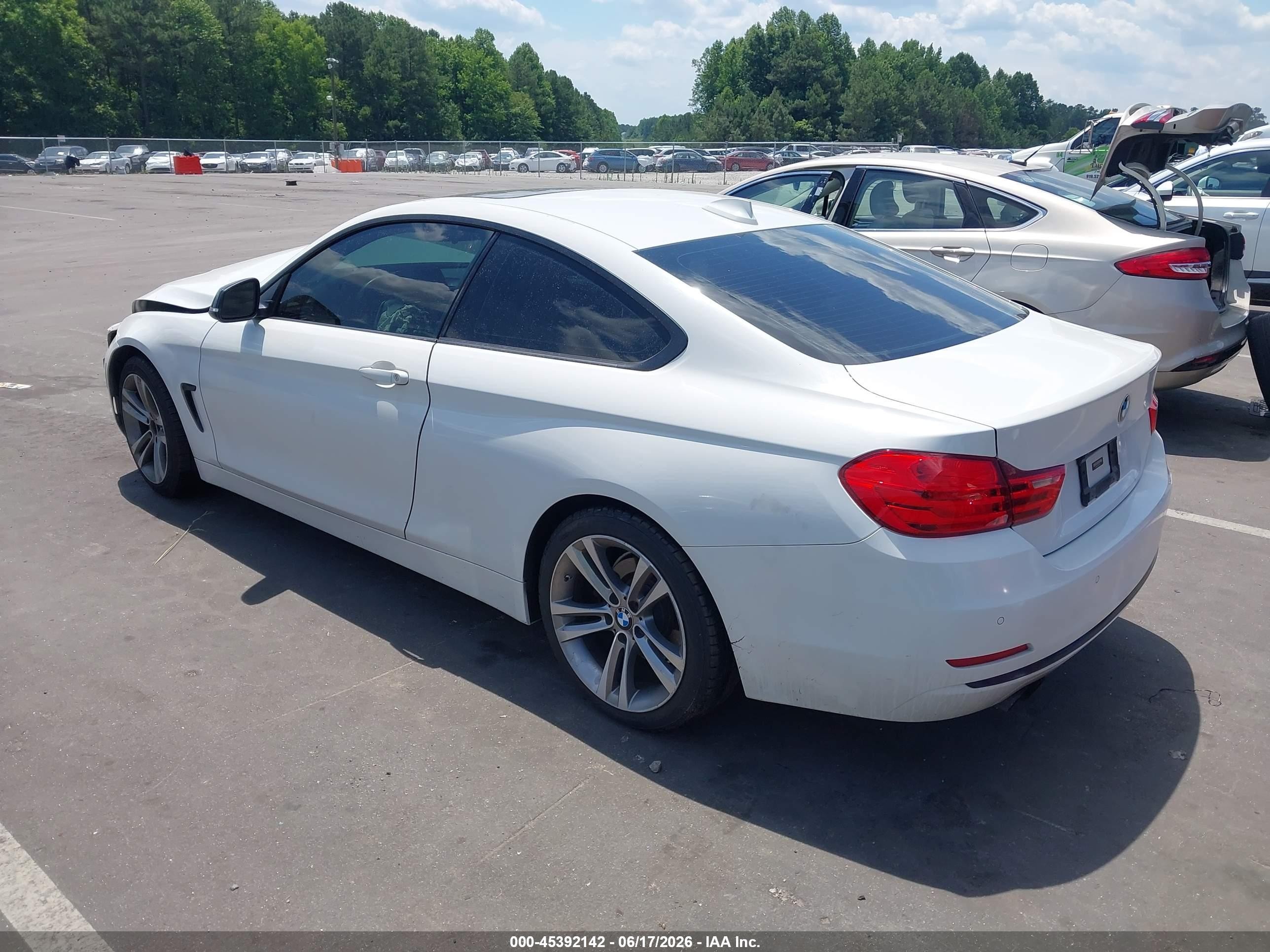 2014 Bmw 4 Series 428i White vin: WBA3N3C58EK230840