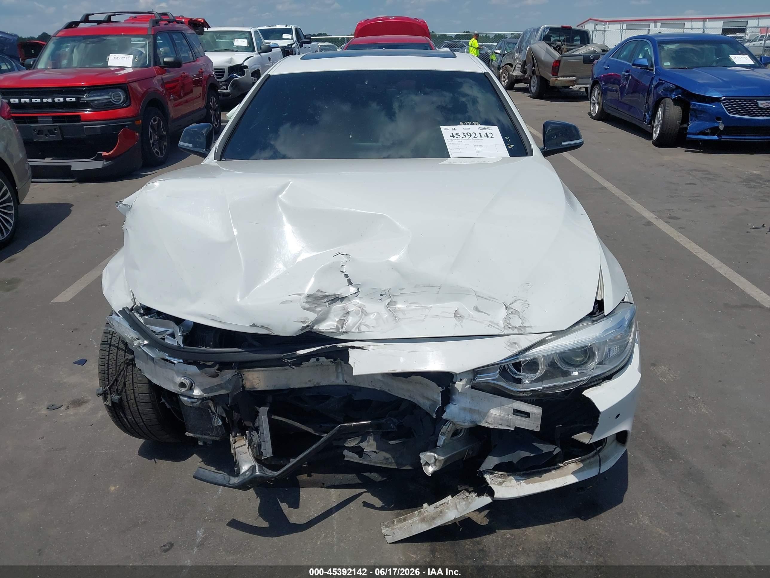 2014 Bmw 4 Series 428i White vin: WBA3N3C58EK230840