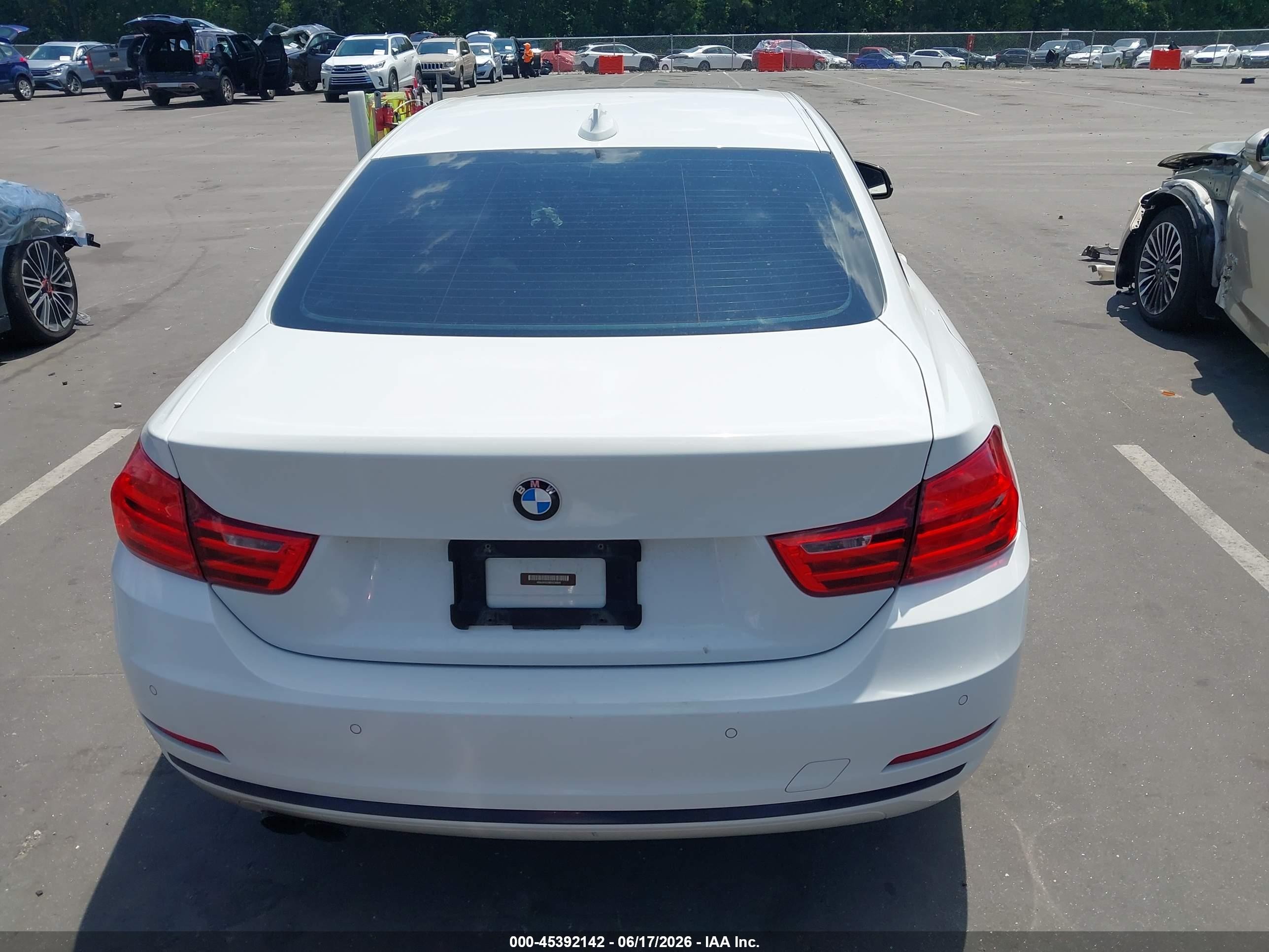 2014 Bmw 4 Series 428i White vin: WBA3N3C58EK230840