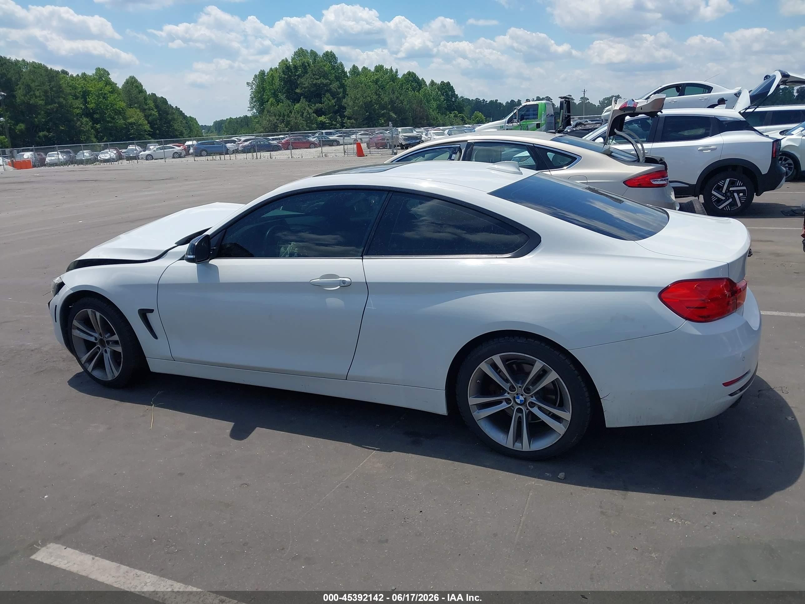 2014 Bmw 4 Series 428i White vin: WBA3N3C58EK230840