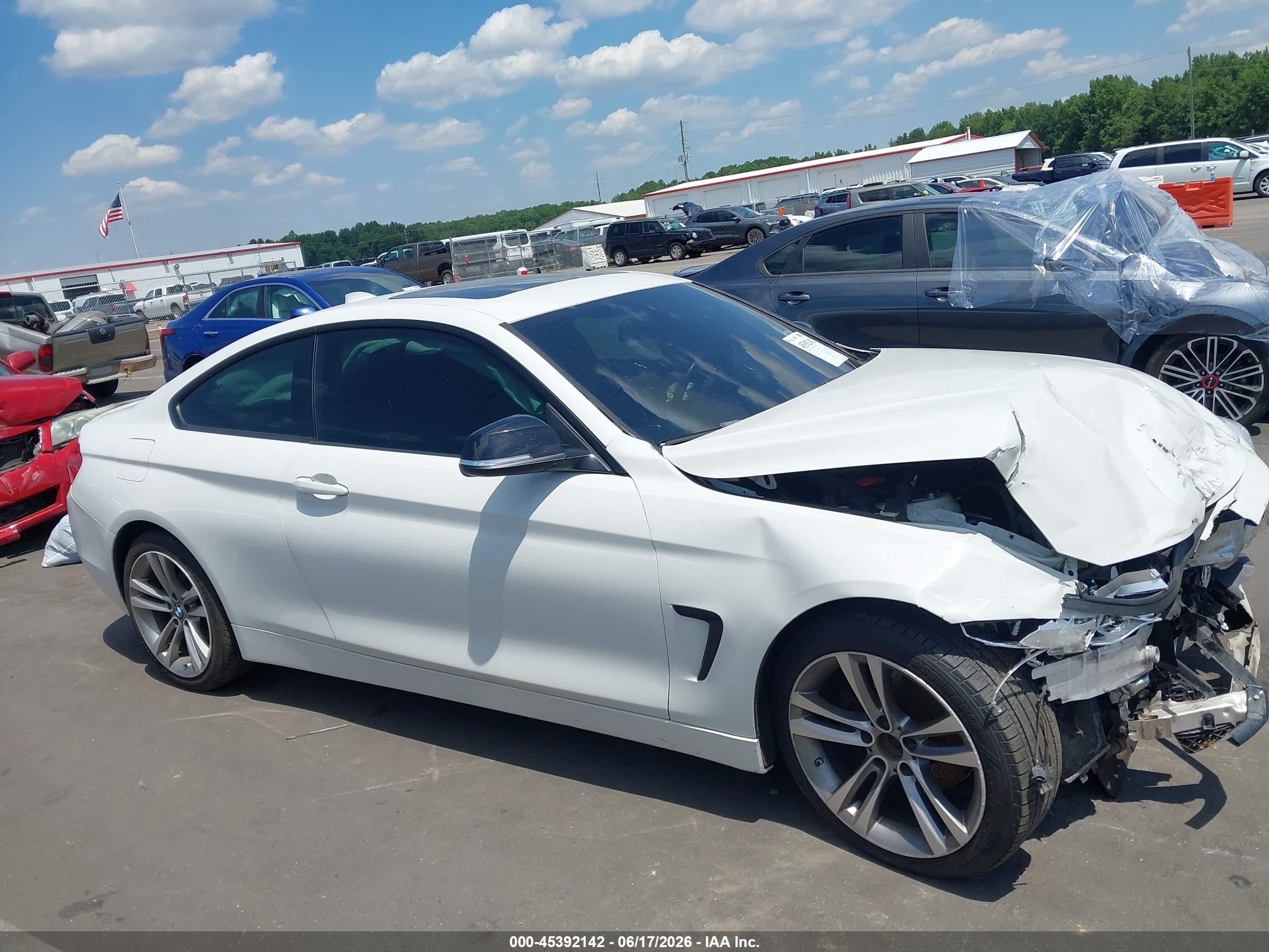 2014 Bmw 4 Series 428i White vin: WBA3N3C58EK230840