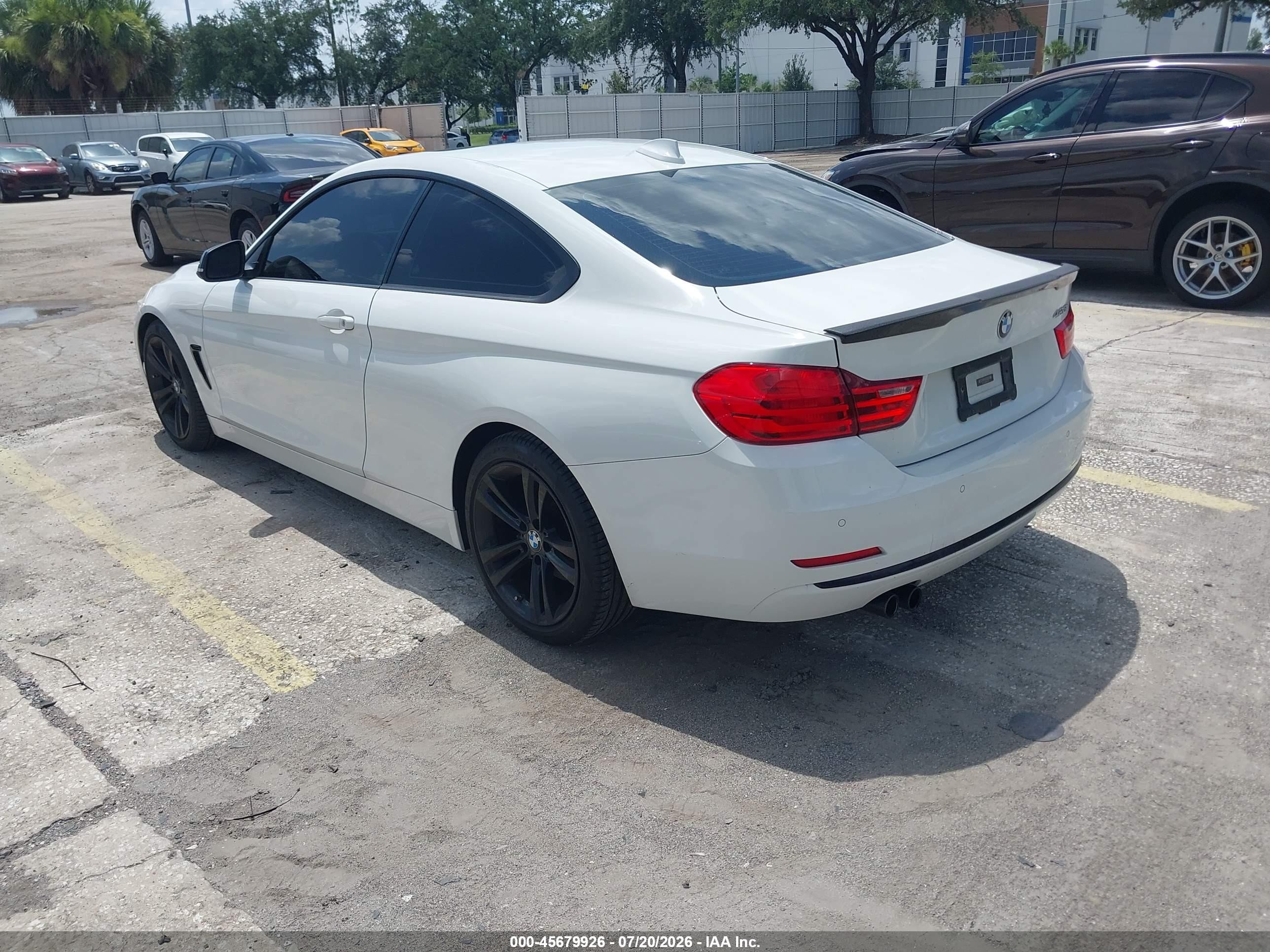 2014 Bmw 4 Series 428i White vin: WBA3N3C58EK231065