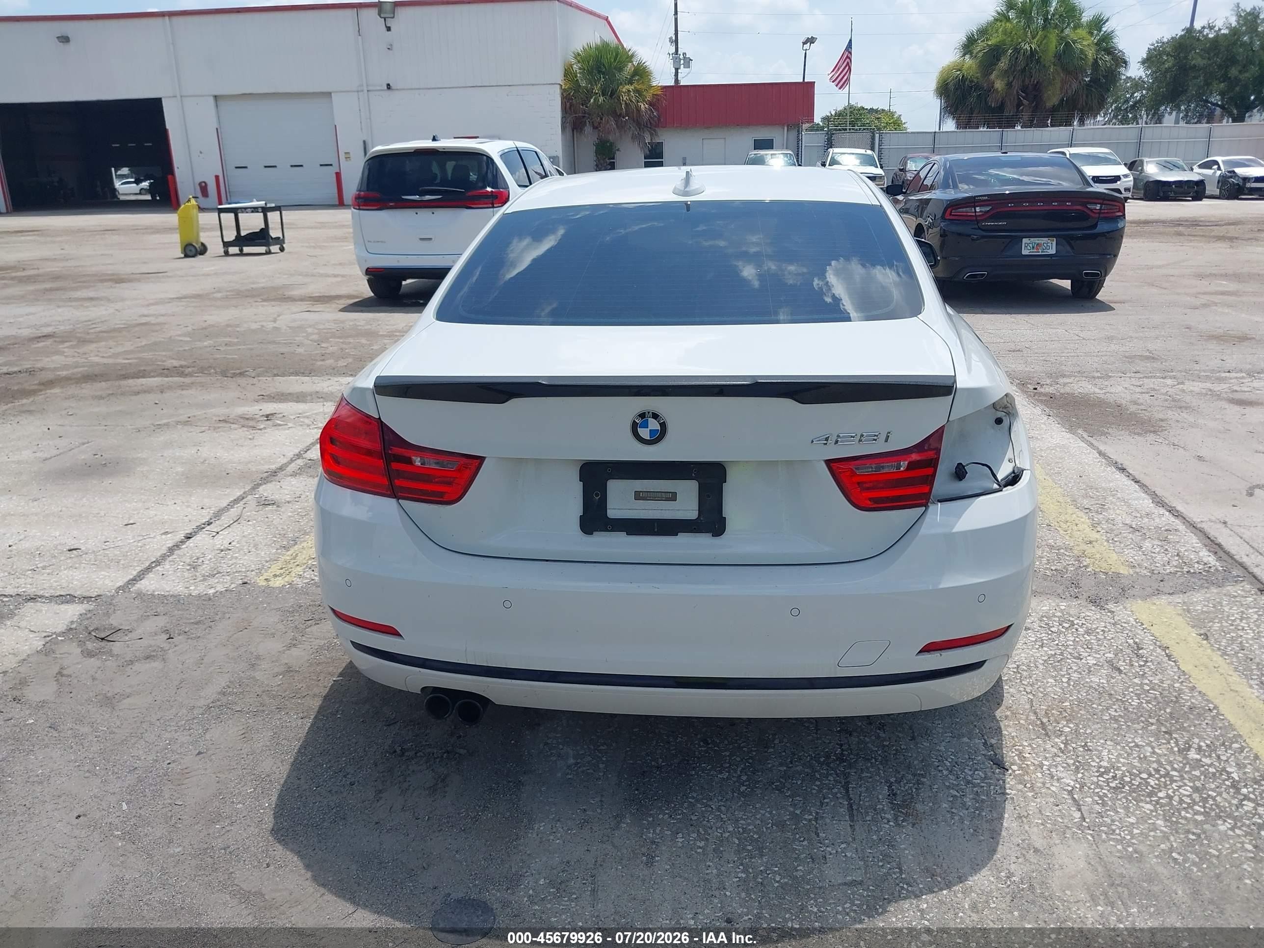 2014 Bmw 4 Series 428i White vin: WBA3N3C58EK231065