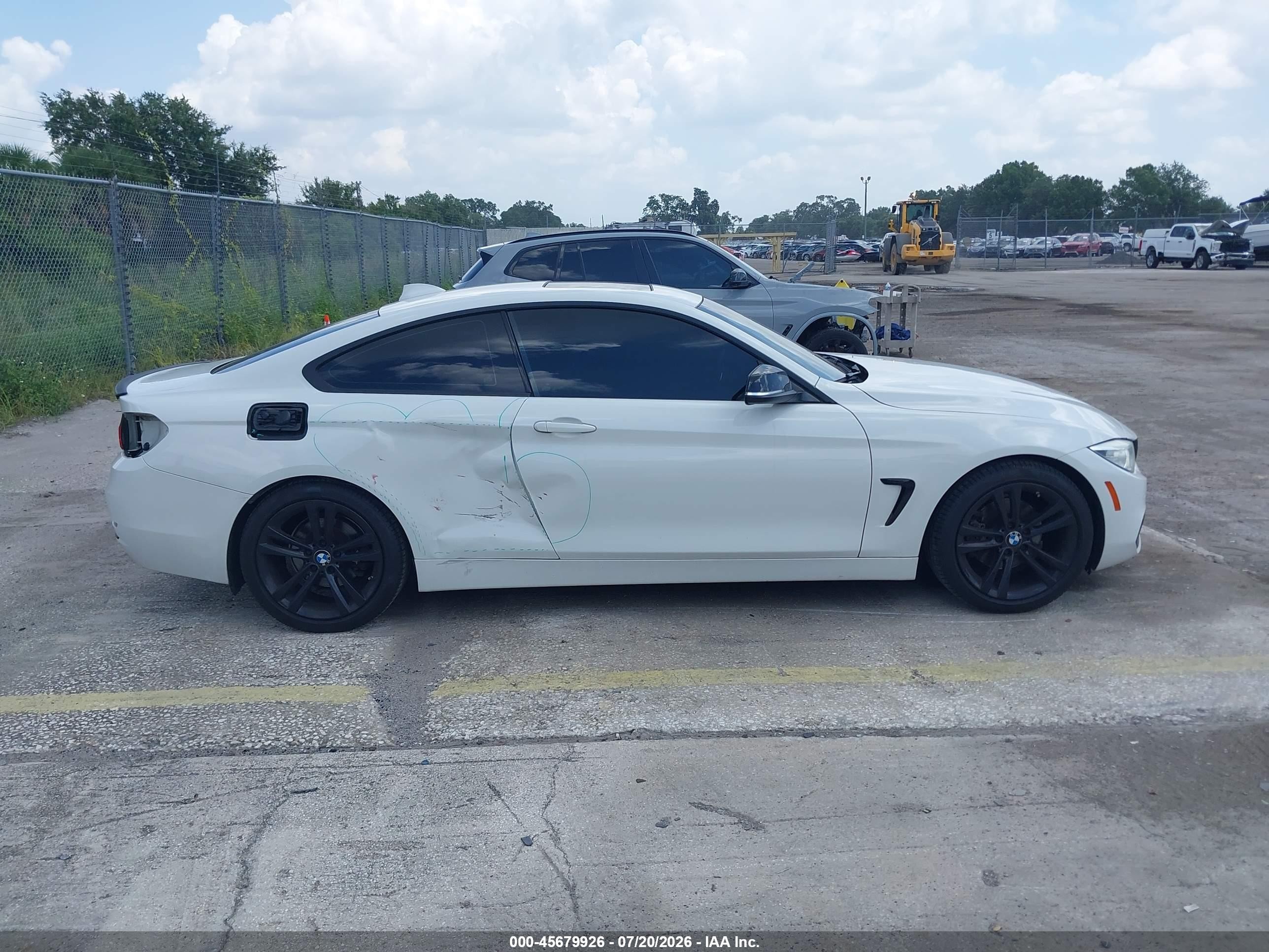 2014 Bmw 4 Series 428i White vin: WBA3N3C58EK231065