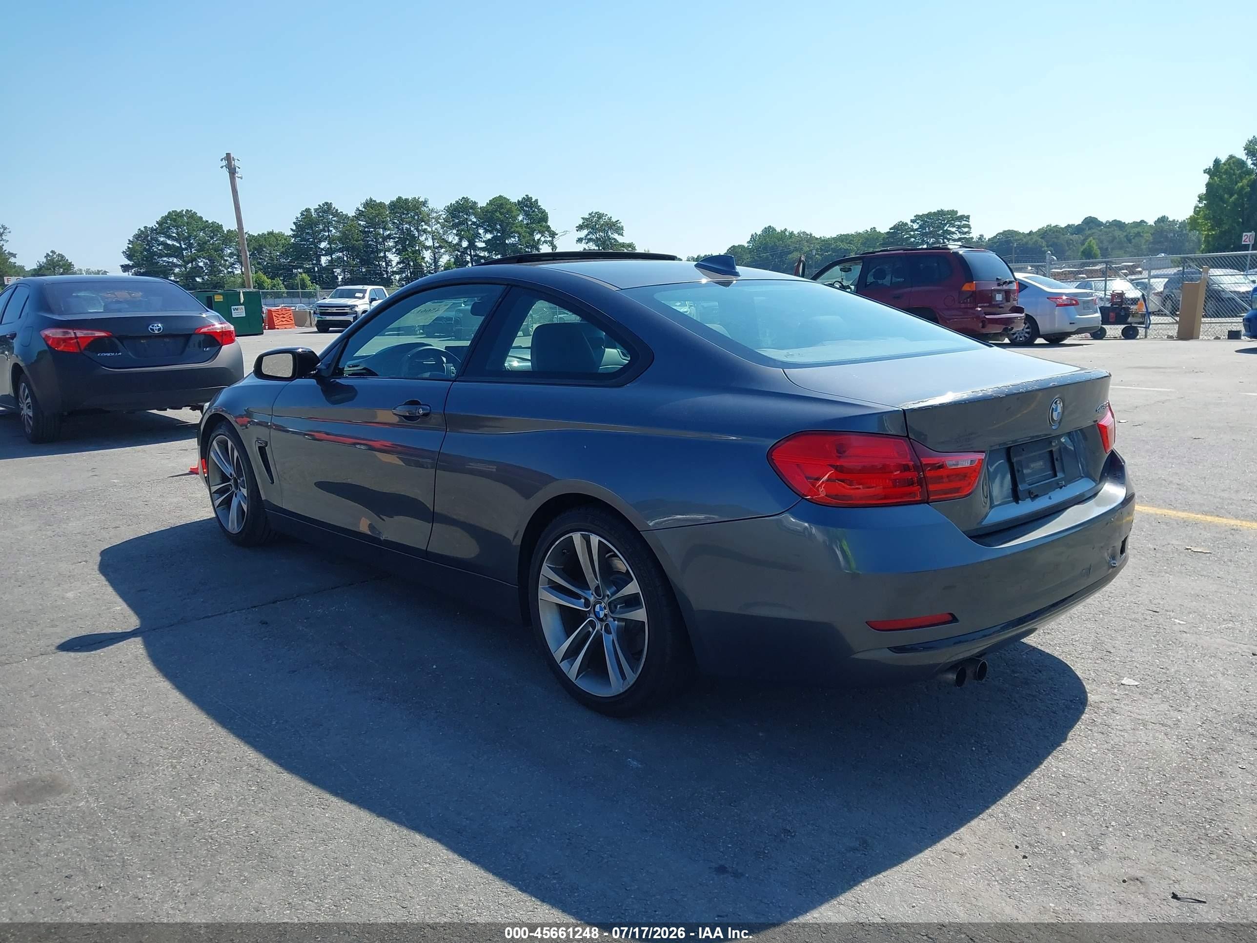 2014 Bmw 428i   Gray vin: WBA3N3C59EK231043