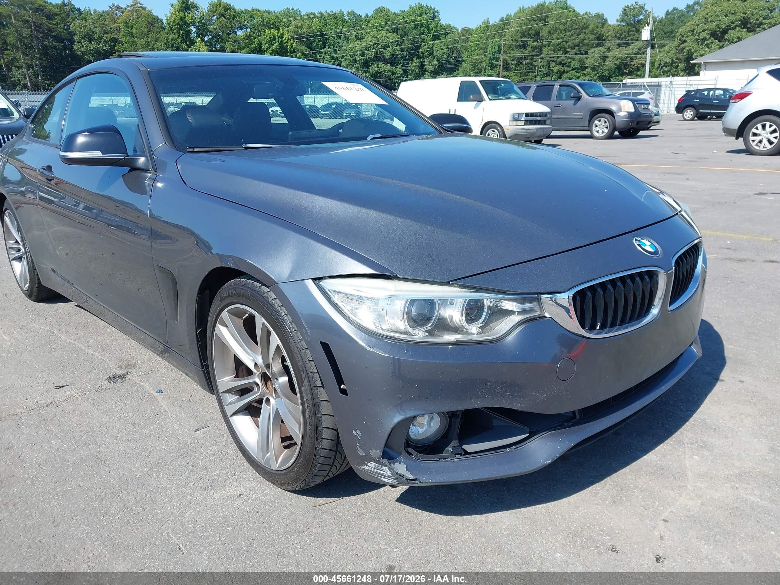 2014 Bmw 428i   Gray vin: WBA3N3C59EK231043