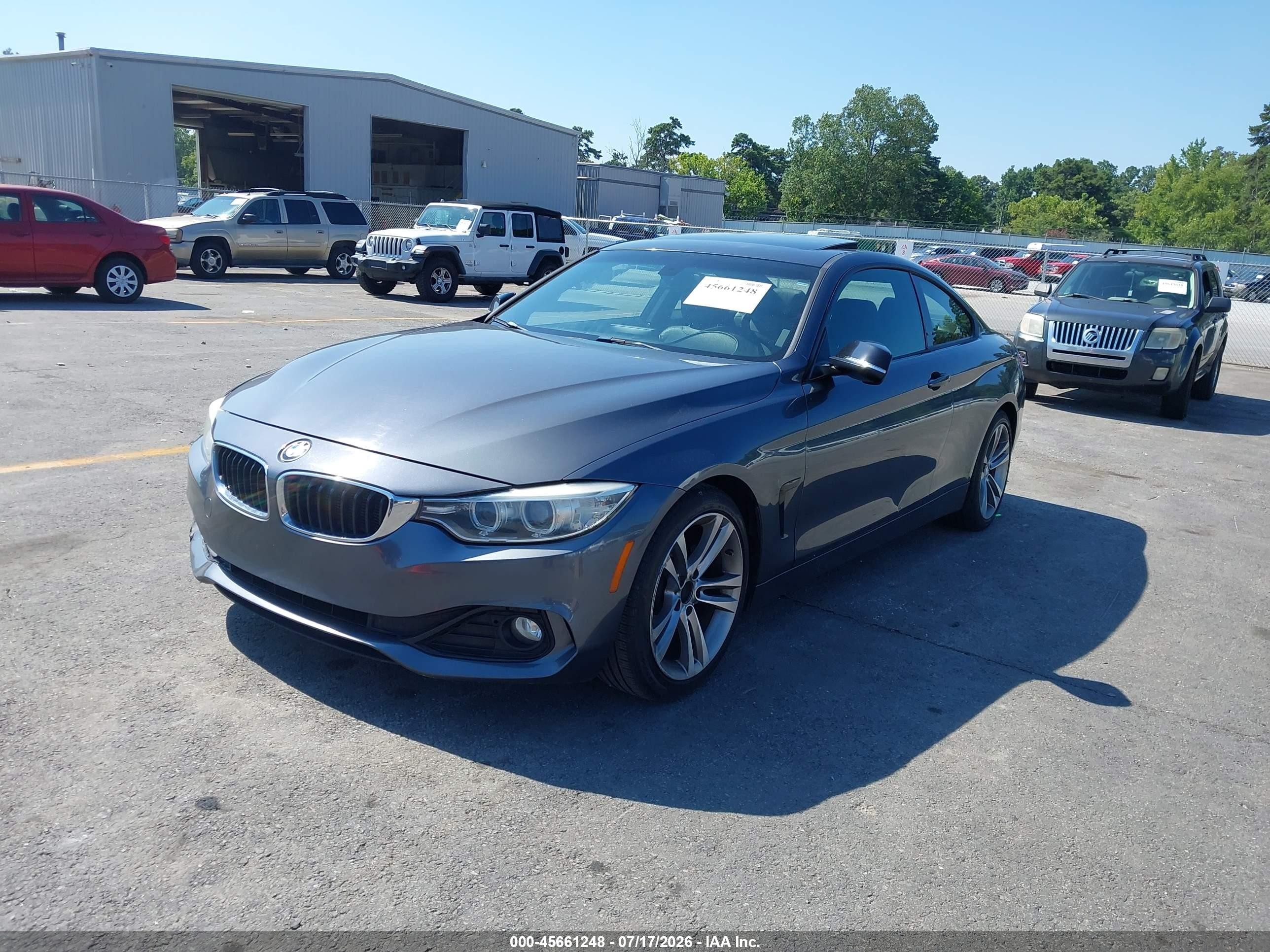2014 Bmw 428i   Gray vin: WBA3N3C59EK231043