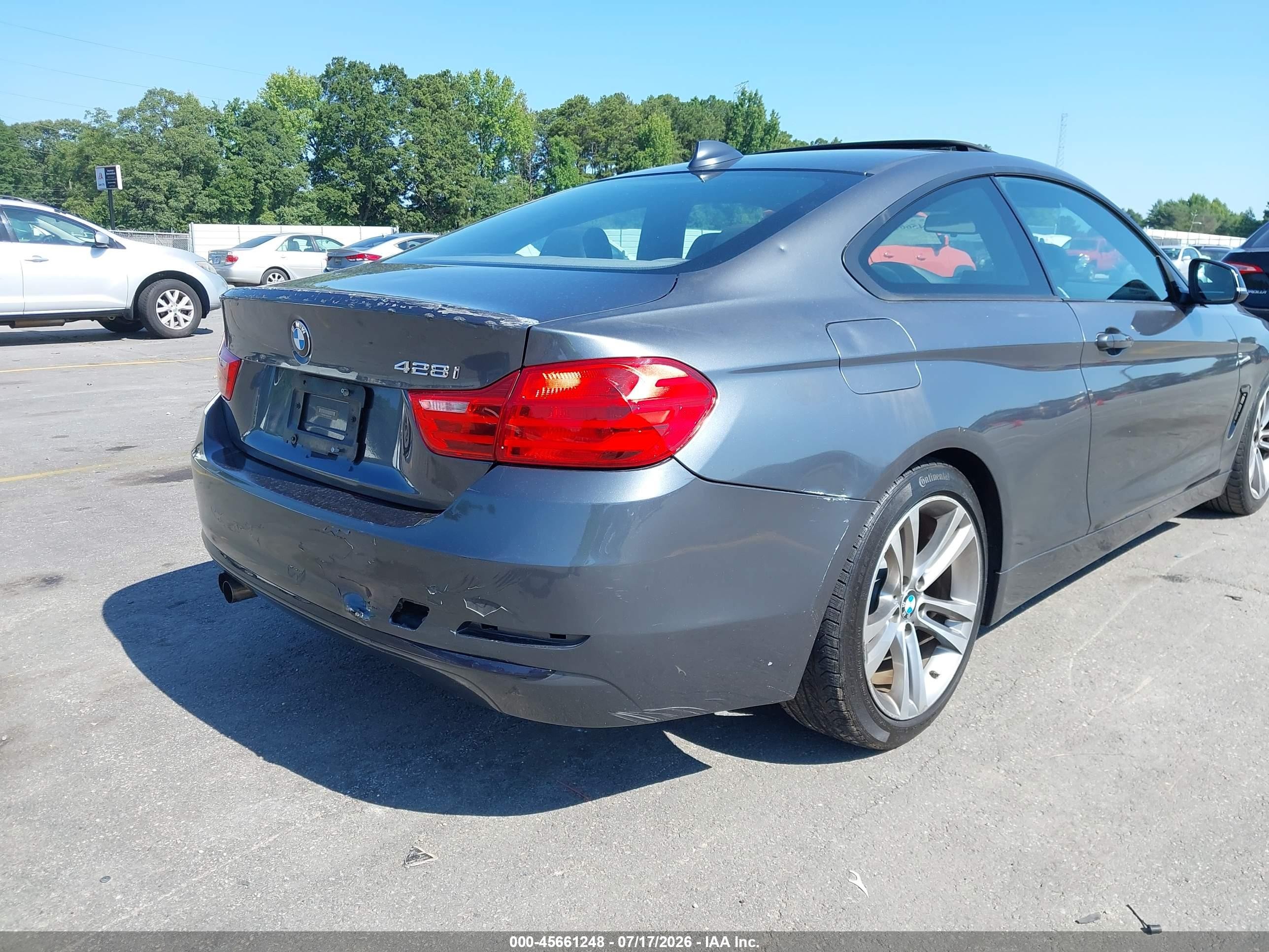 2014 Bmw 428i   Gray vin: WBA3N3C59EK231043
