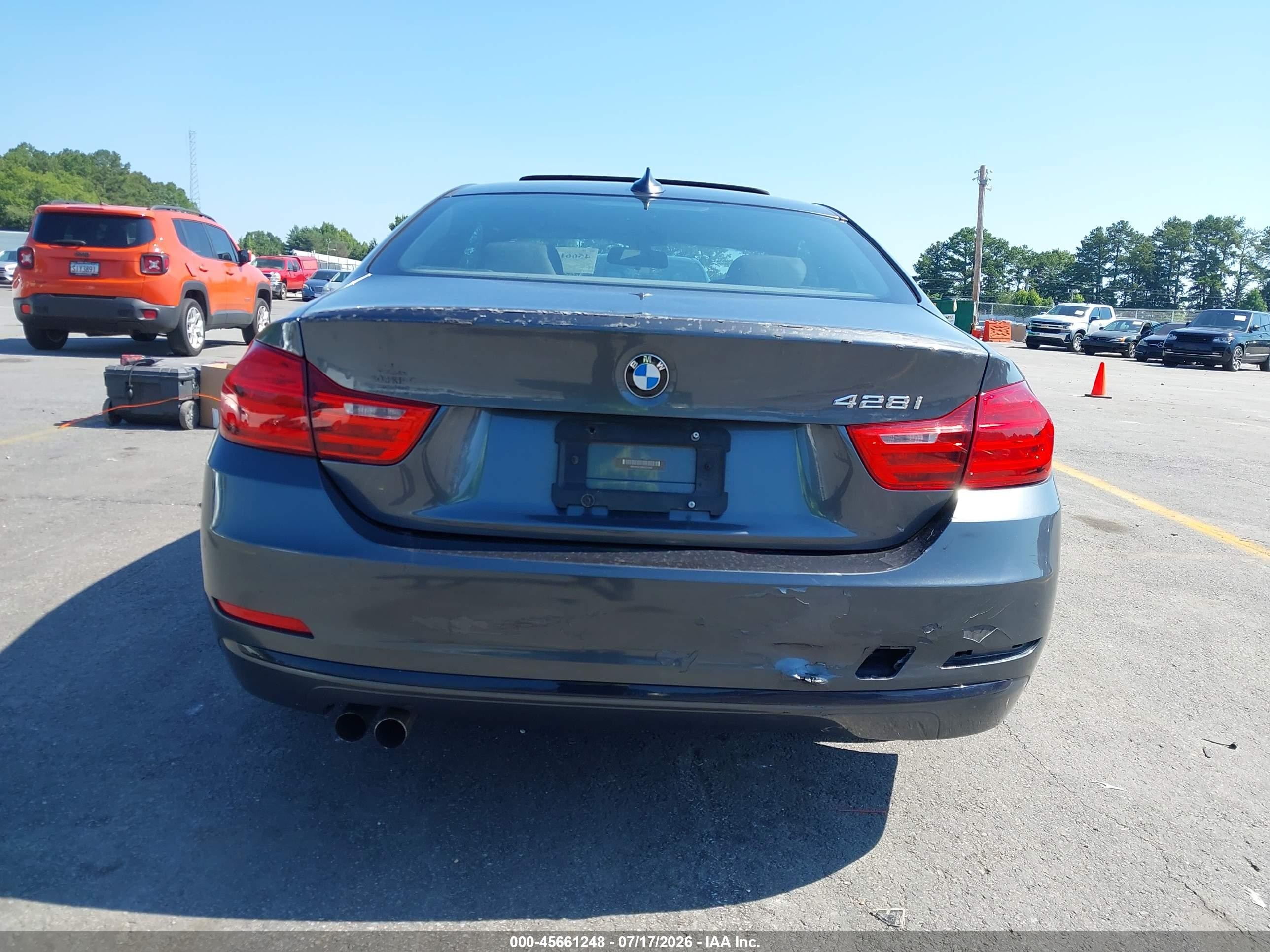 2014 Bmw 428i   Gray vin: WBA3N3C59EK231043