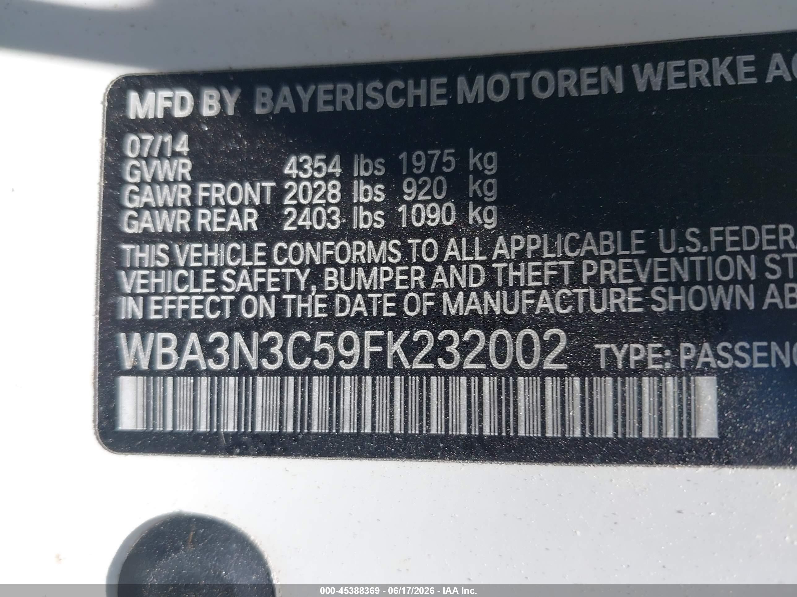 2015 Bmw 428i   Белый vin: WBA3N3C59FK232002