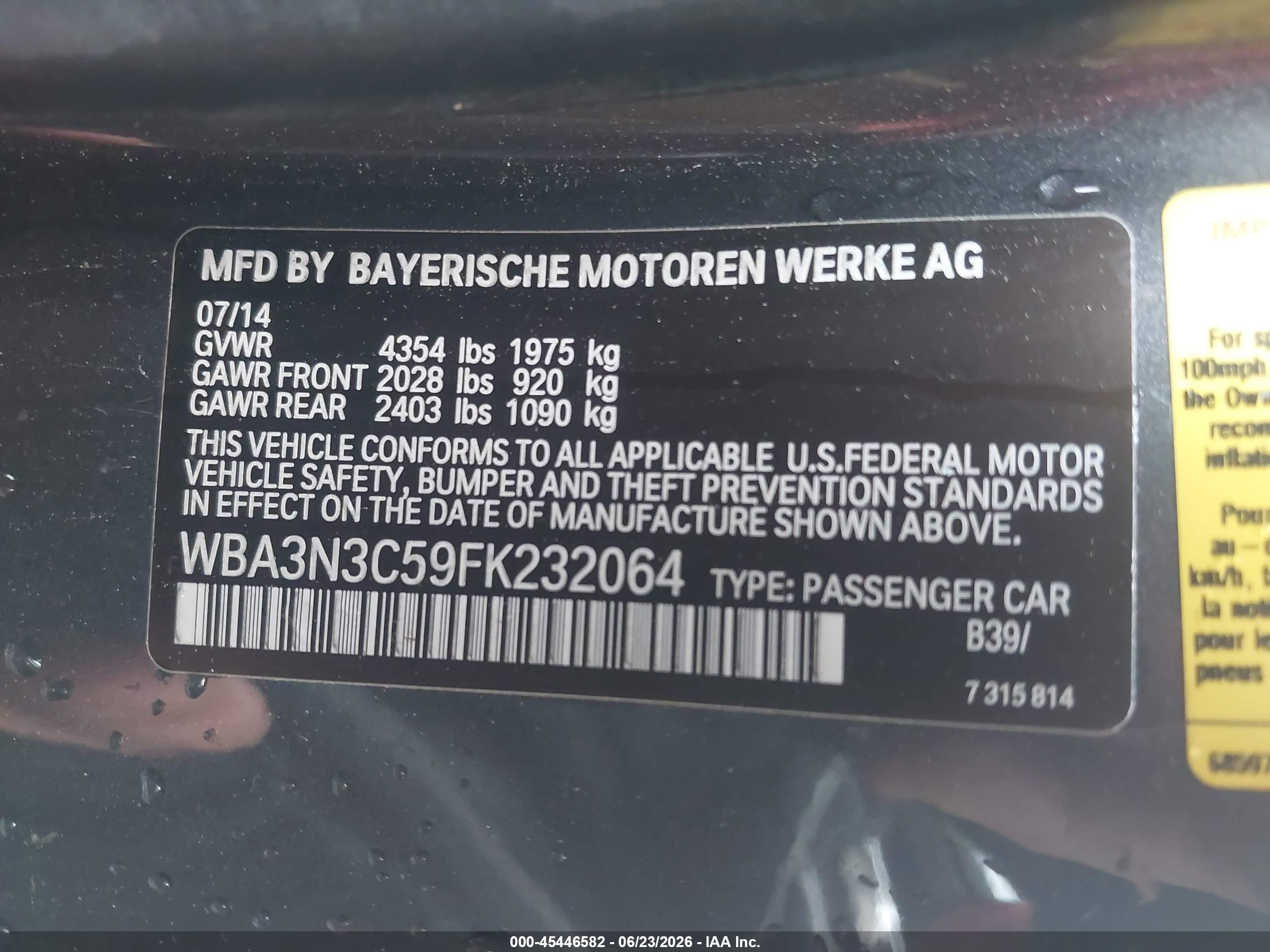 2015 Bmw 428i   Серый vin: WBA3N3C59FK232064