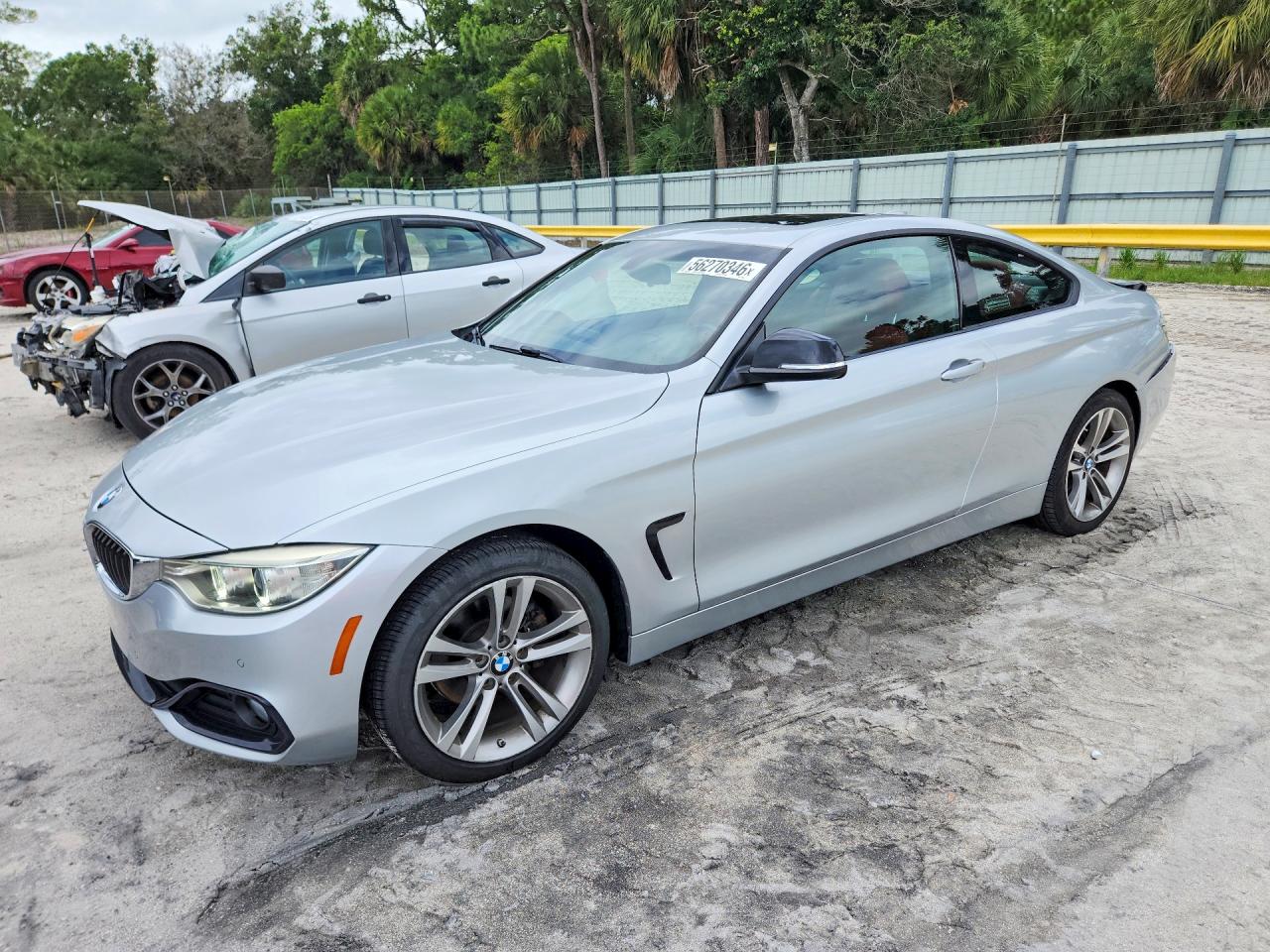 2015 Bmw 428 I Silver vin: WBA3N3C59FK232615