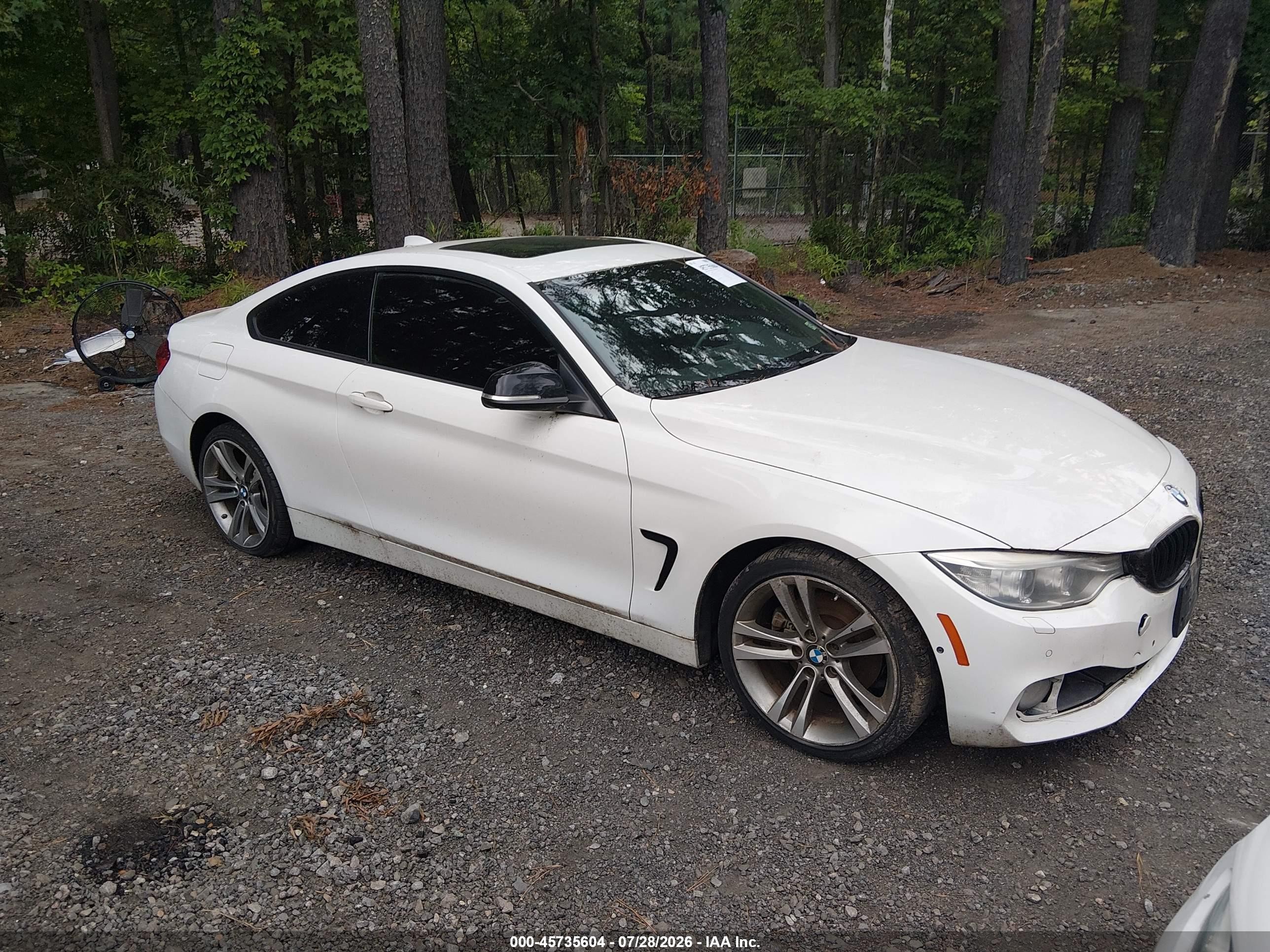 2014 Bmw 428i Xdrive White vin: WBA3N5C52EF716774