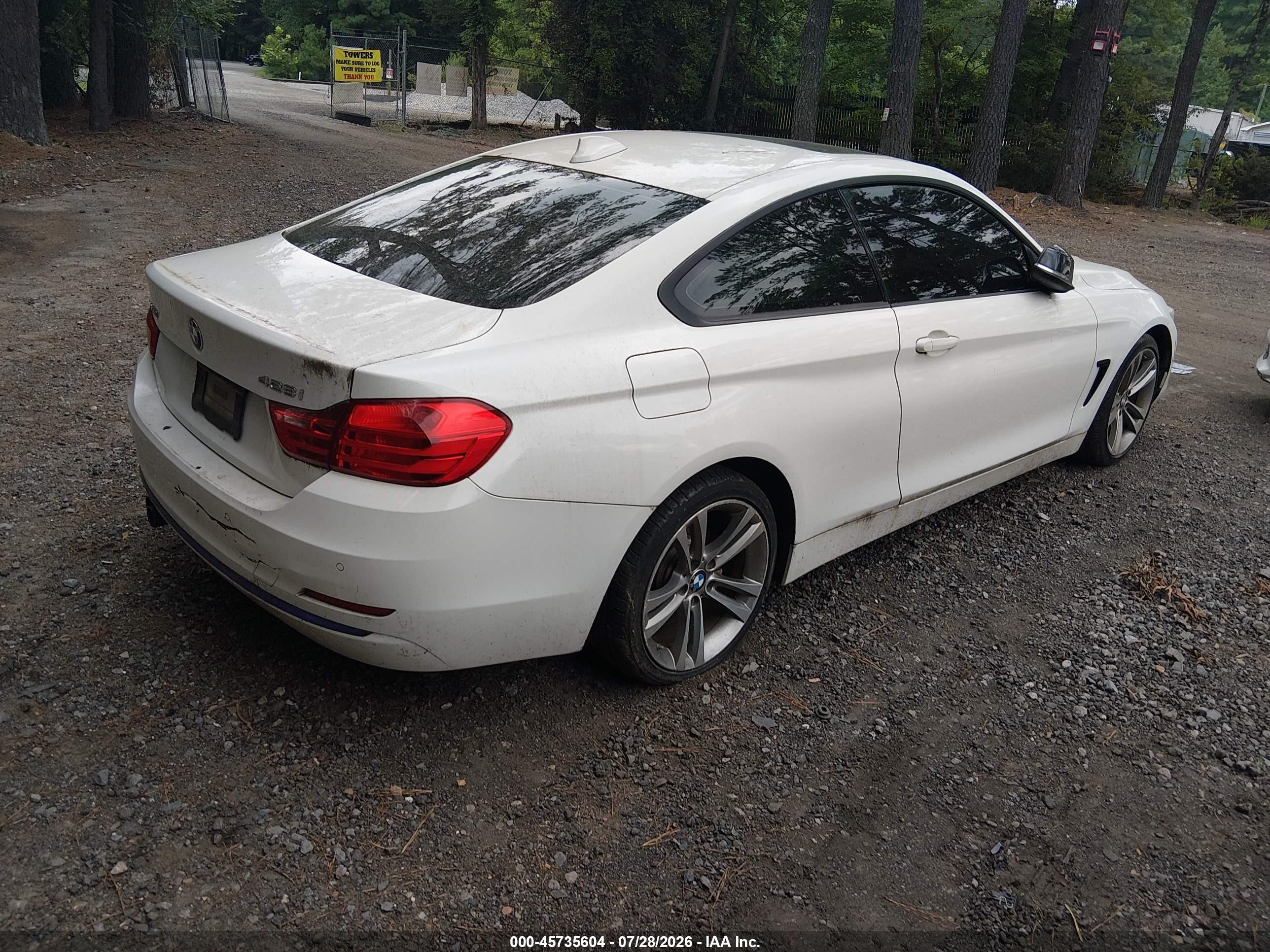 2014 Bmw 428i Xdrive White vin: WBA3N5C52EF716774