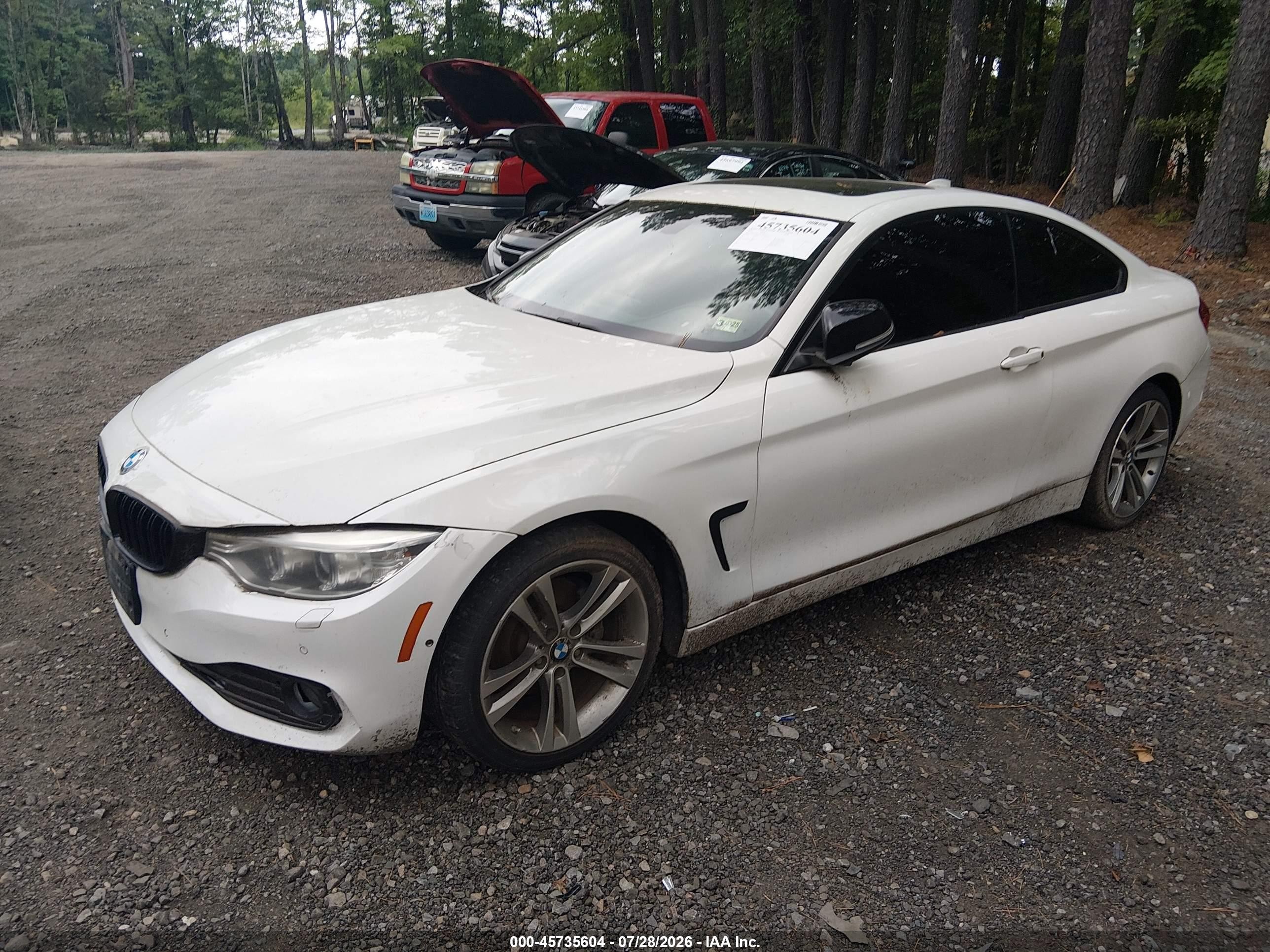 2014 Bmw 428i Xdrive White vin: WBA3N5C52EF716774
