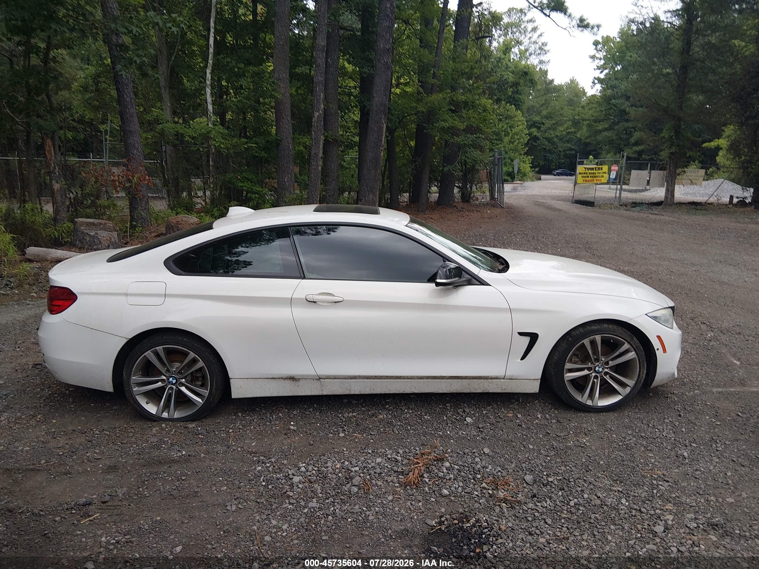2014 Bmw 428i Xdrive White vin: WBA3N5C52EF716774
