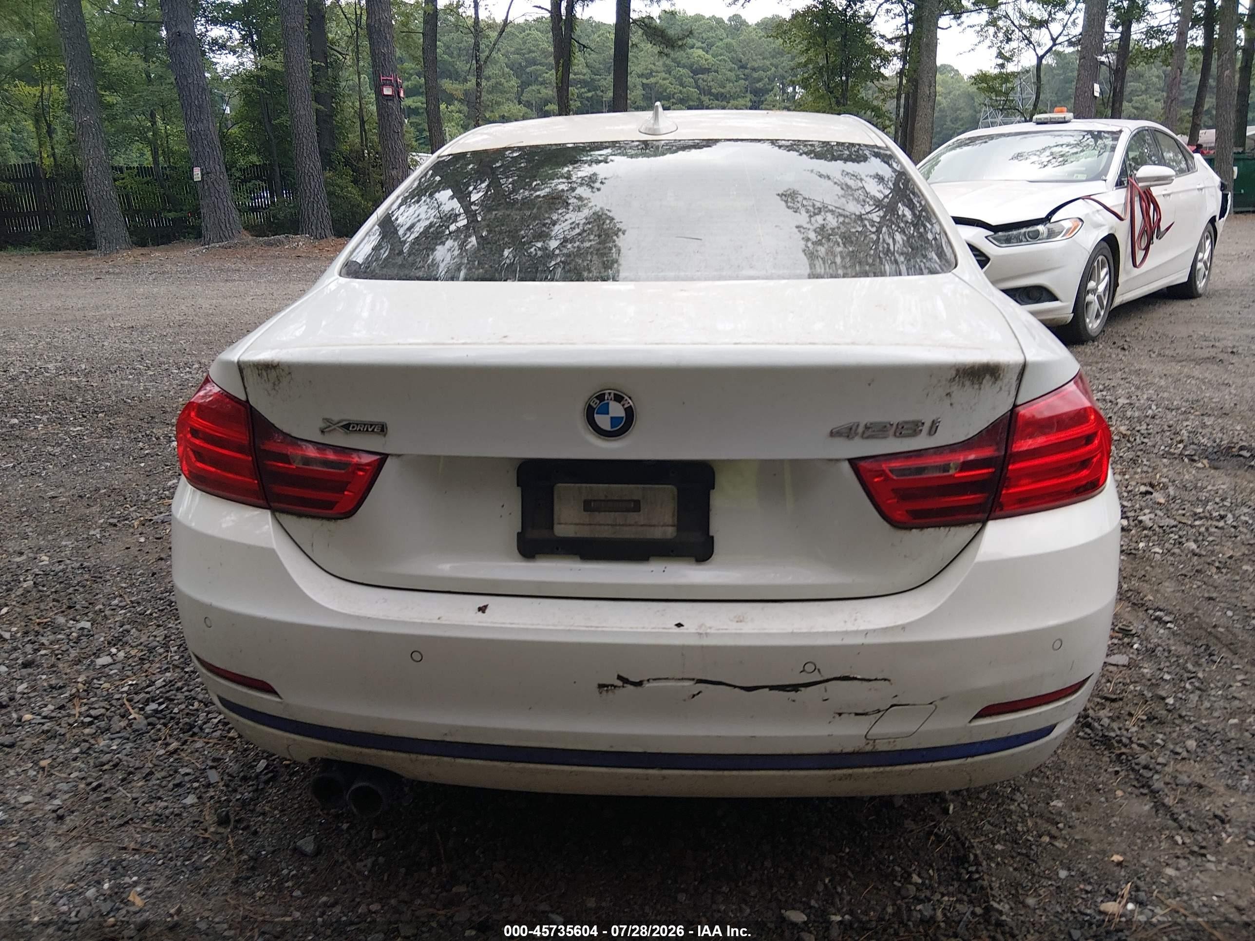 2014 Bmw 428i Xdrive White vin: WBA3N5C52EF716774