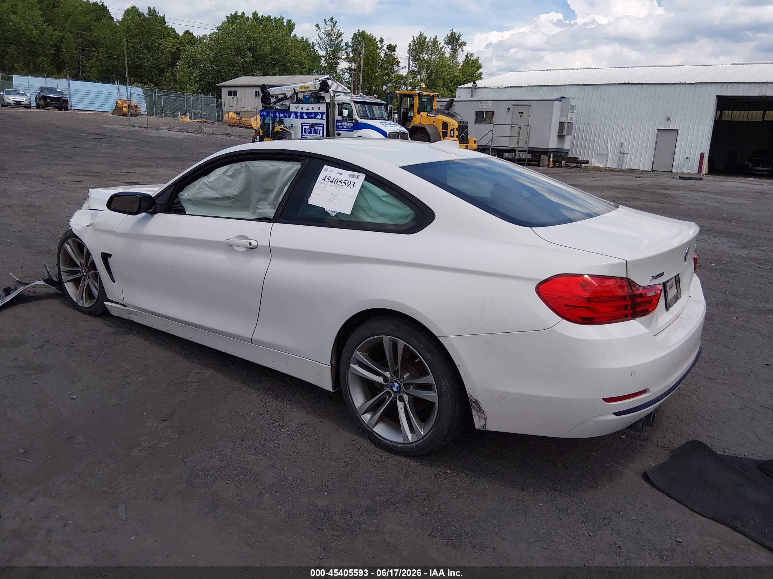 2015 Bmw 428i Xdrive Белый vin: WBA3N5C53FK197937