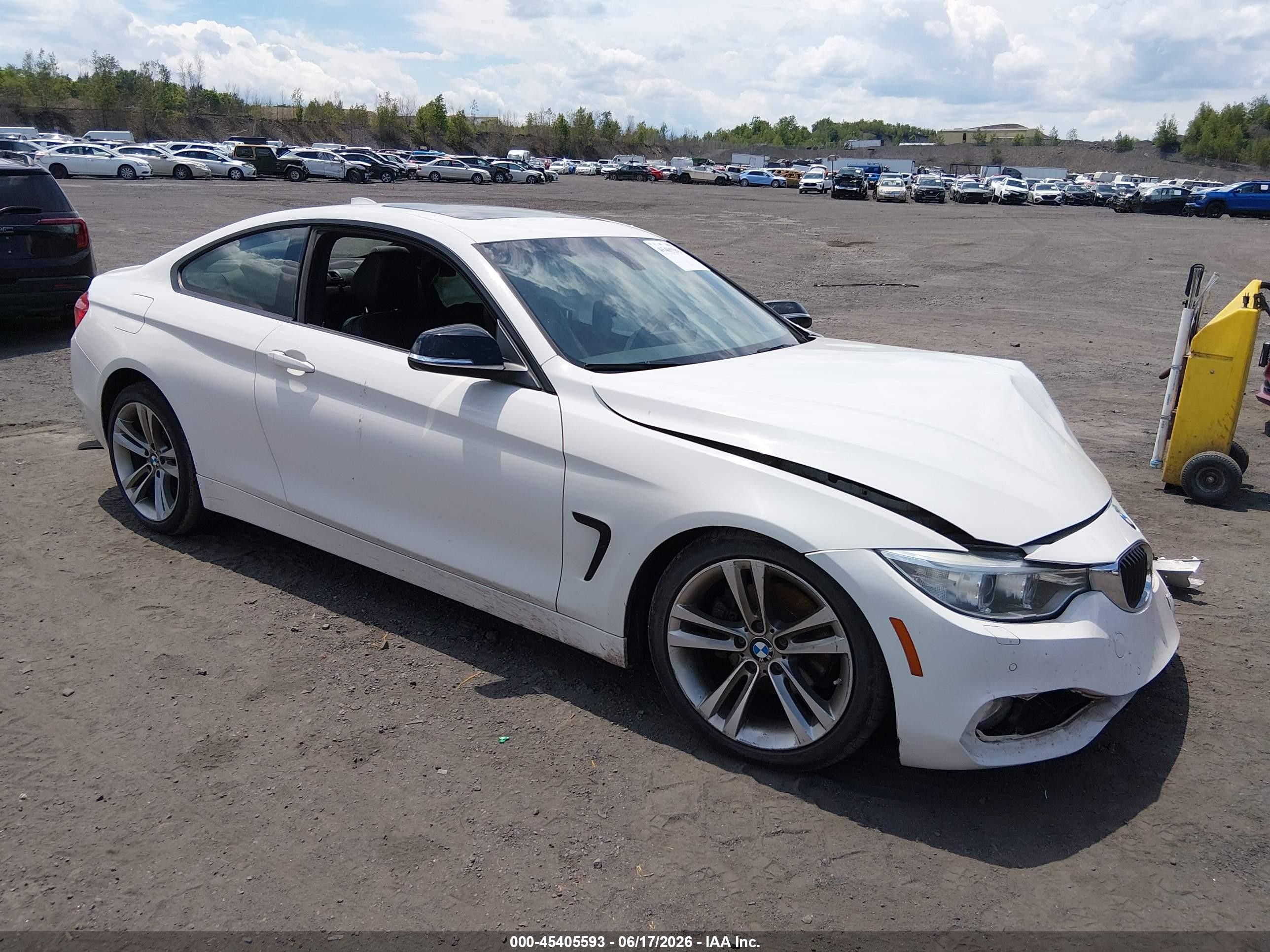 2015 Bmw 428i Xdrive Белый vin: WBA3N5C53FK197937