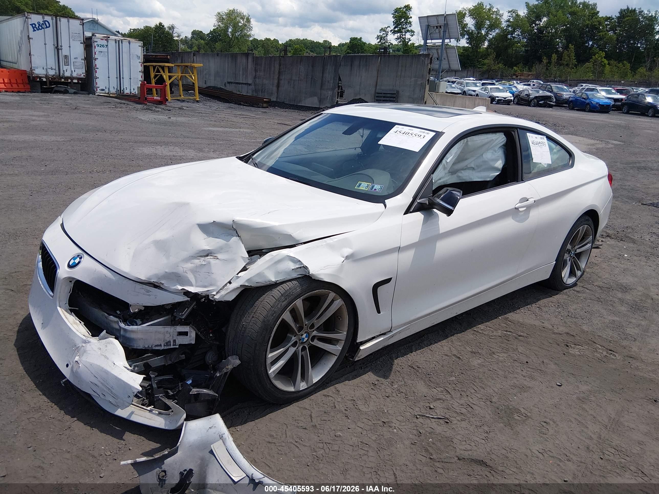 2015 Bmw 428i Xdrive Белый vin: WBA3N5C53FK197937