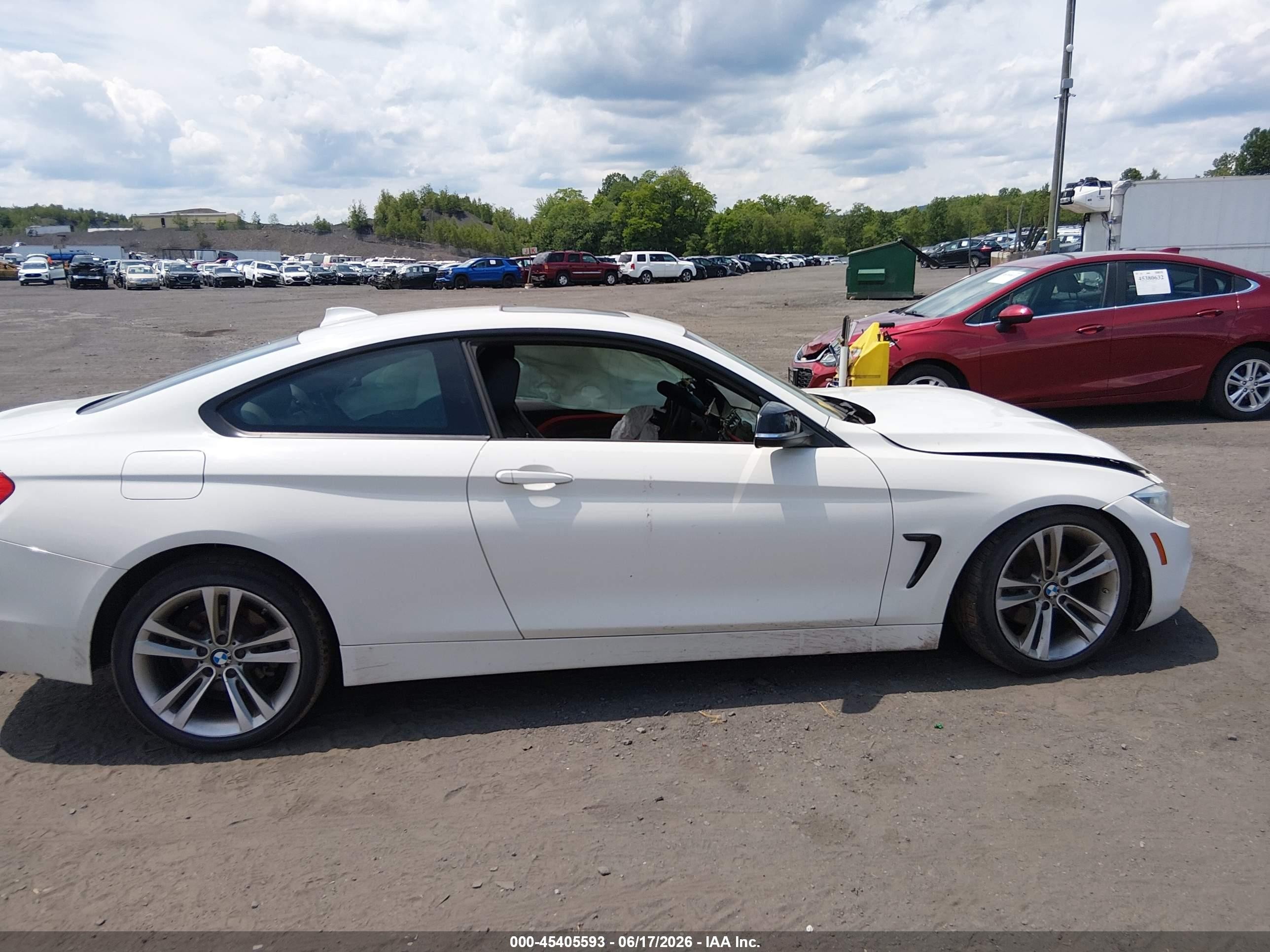 2015 Bmw 428i Xdrive Белый vin: WBA3N5C53FK197937