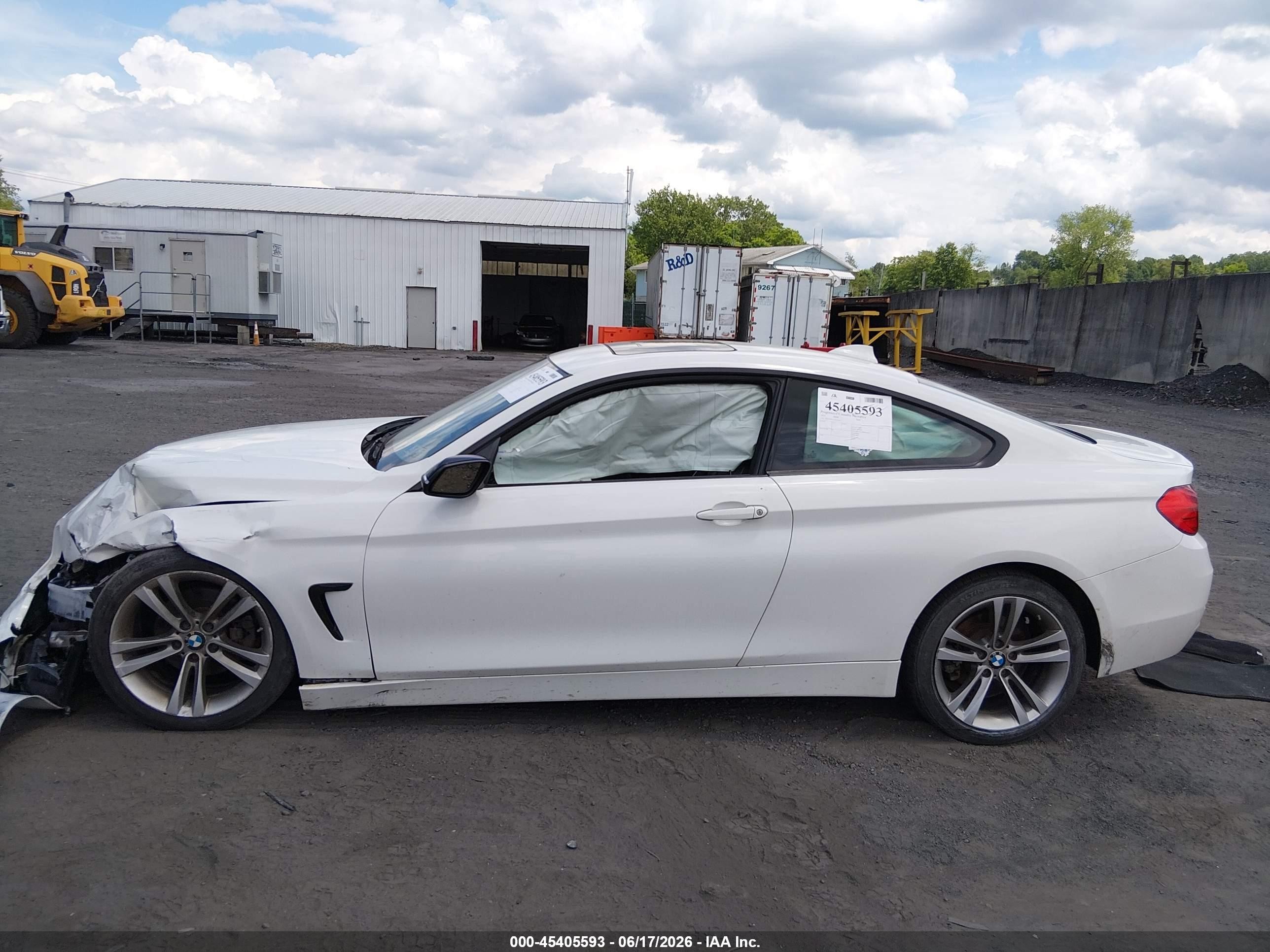 2015 Bmw 428i Xdrive Белый vin: WBA3N5C53FK197937