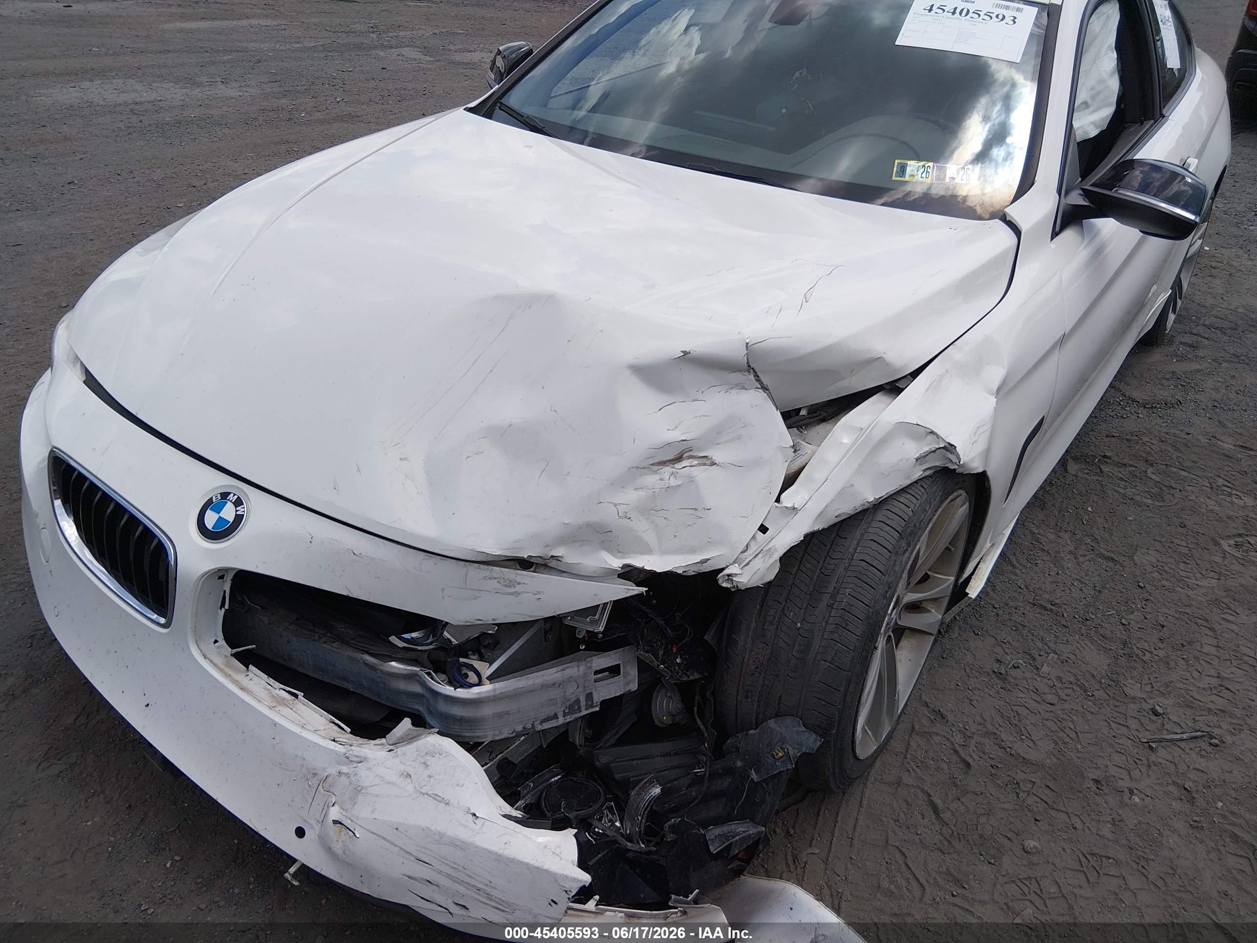 2015 Bmw 428i Xdrive Белый vin: WBA3N5C53FK197937
