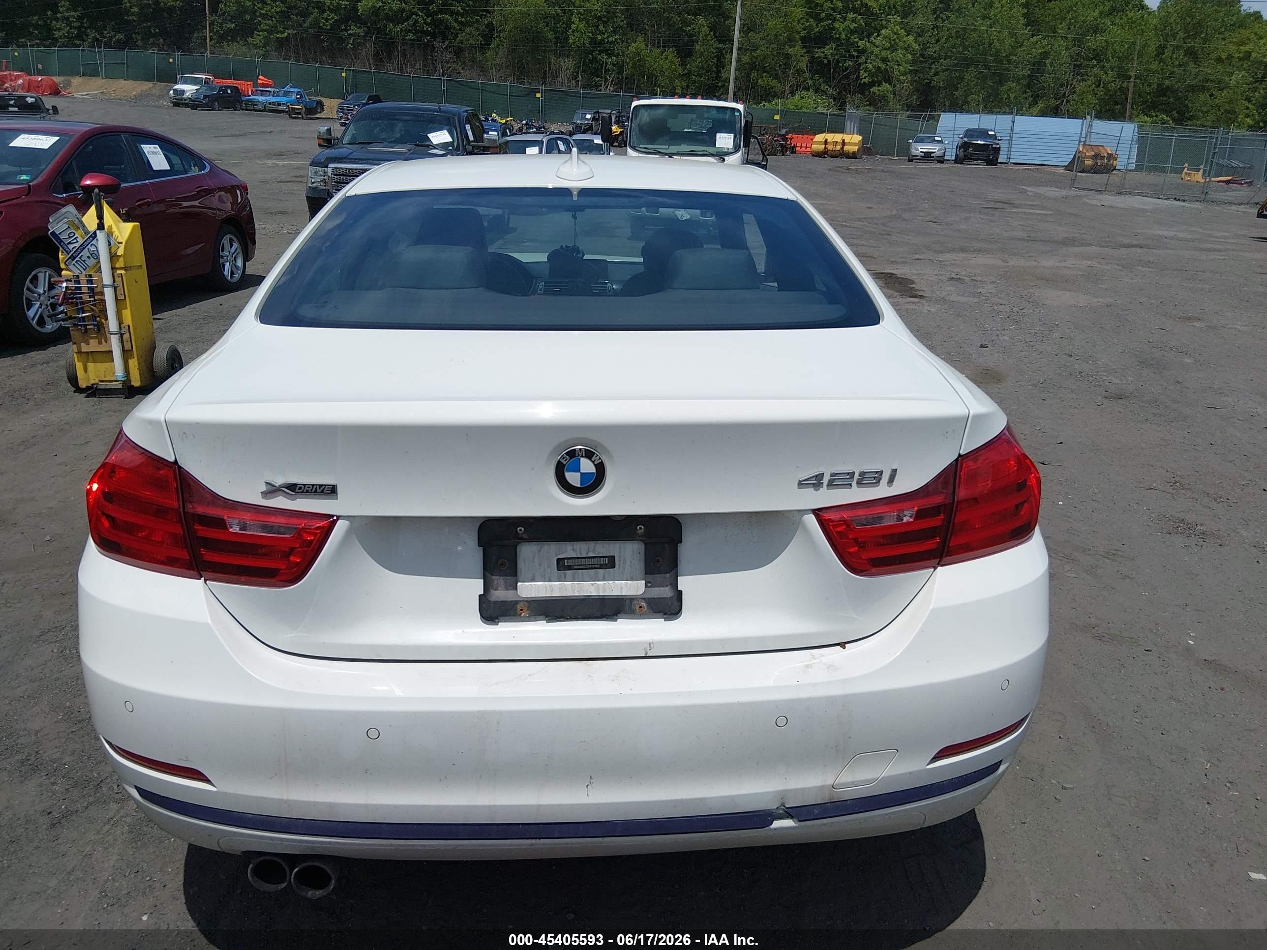 2015 Bmw 428i Xdrive Белый vin: WBA3N5C53FK197937