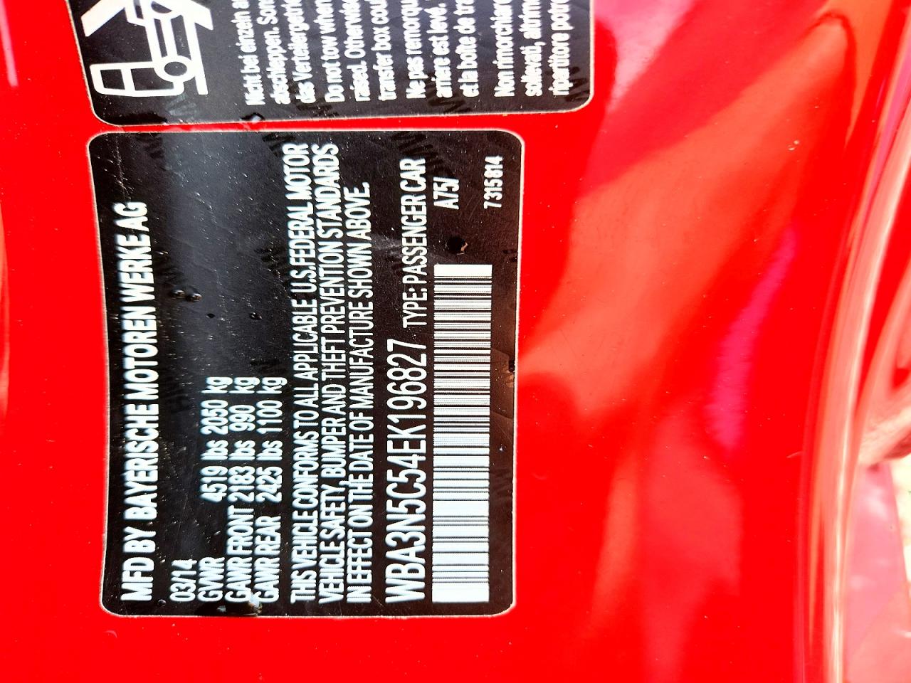 2014 Bmw 428 Xi Red vin: WBA3N5C54EK196827