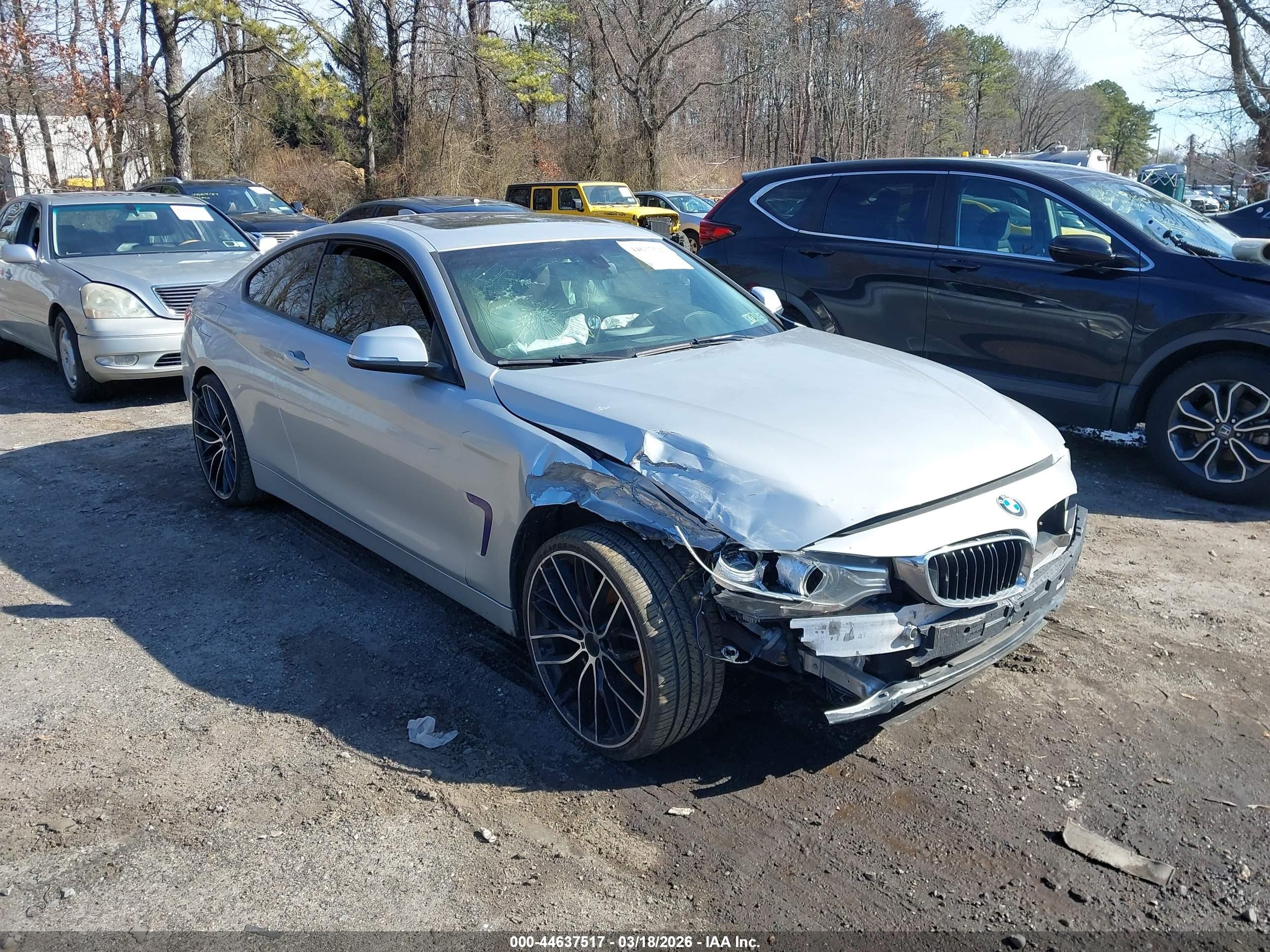 2014 Bmw 428i Xdrive Silver vin: WBA3N5C56EF716275