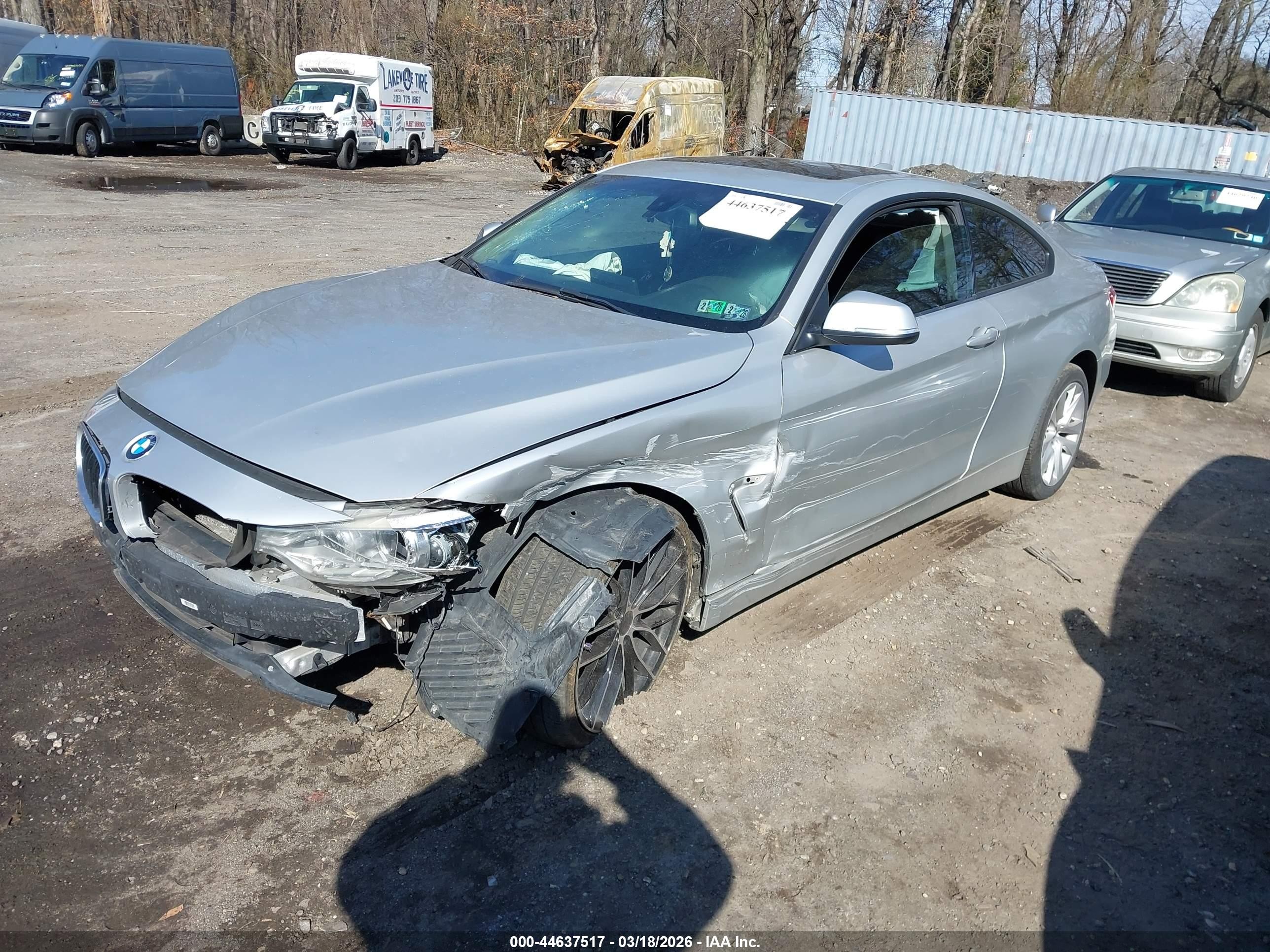 2014 Bmw 428i Xdrive Silver vin: WBA3N5C56EF716275