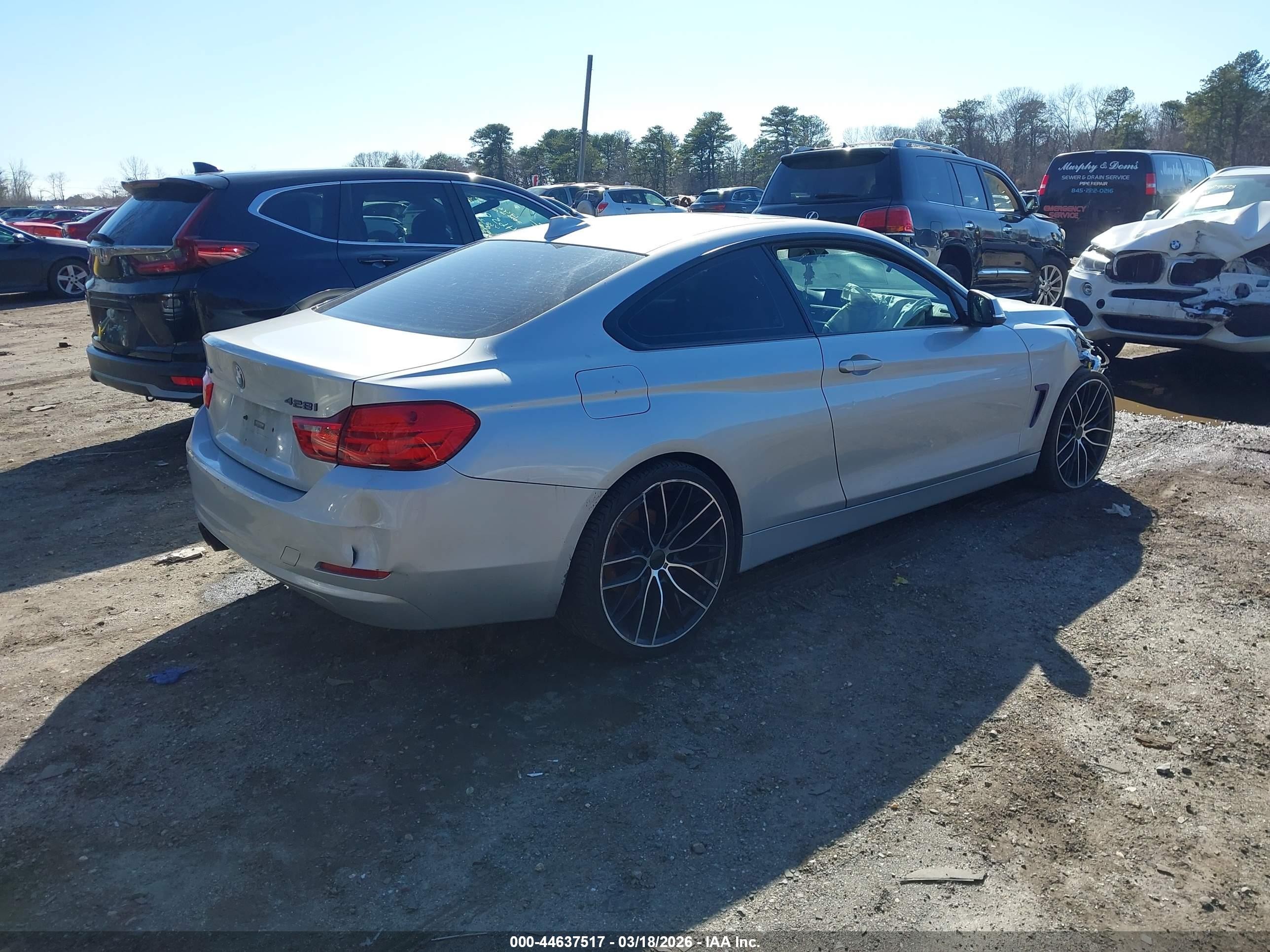 2014 Bmw 428i Xdrive Silver vin: WBA3N5C56EF716275