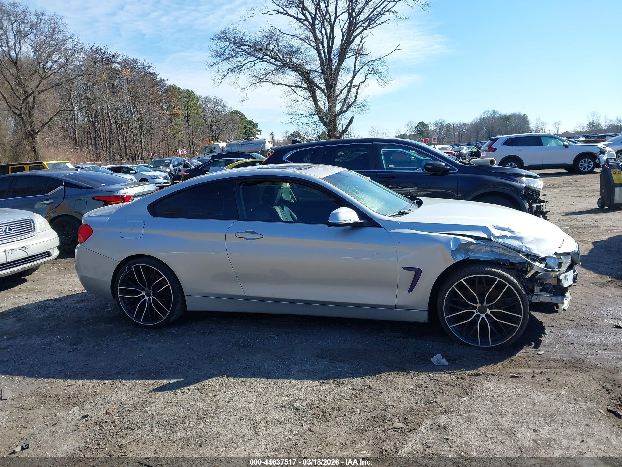 2014 Bmw 428i Xdrive Silver vin: WBA3N5C56EF716275