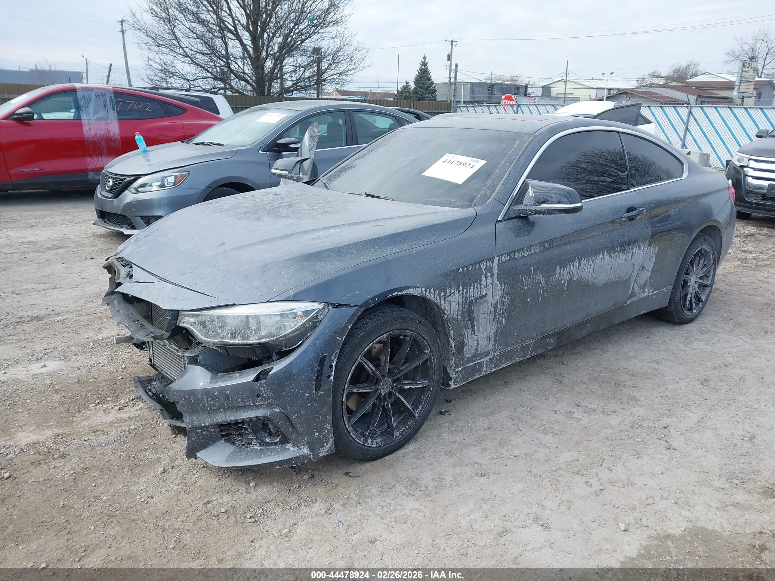 2015 Bmw 428i Xdrive Серый vin: WBA3N5C56FK198905