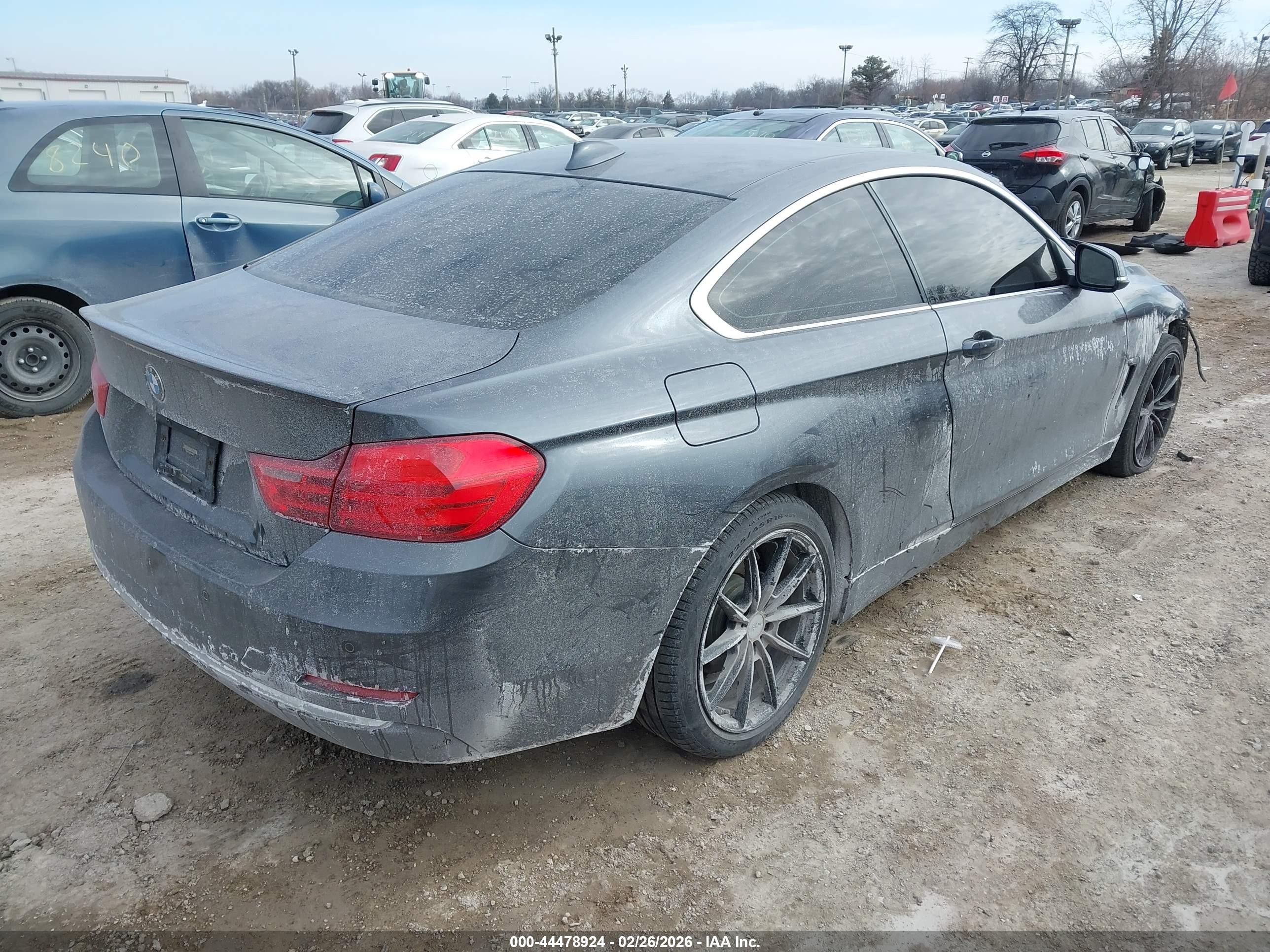 2015 Bmw 428i Xdrive Серый vin: WBA3N5C56FK198905
