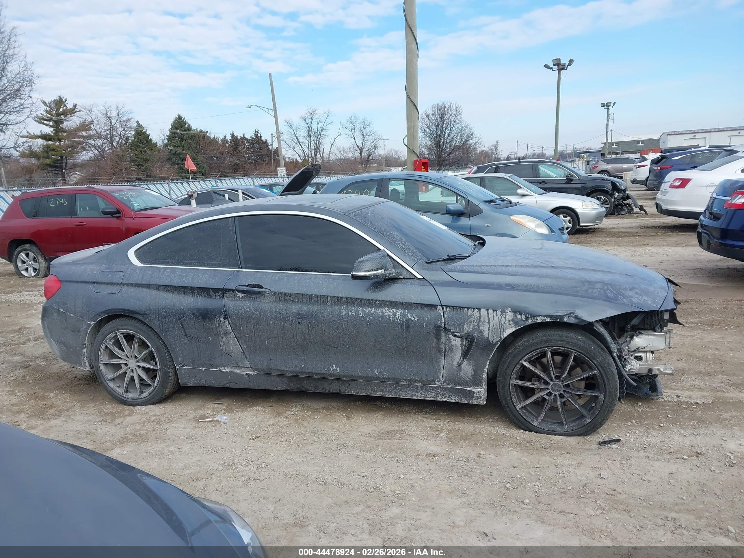 2015 Bmw 428i Xdrive Серый vin: WBA3N5C56FK198905