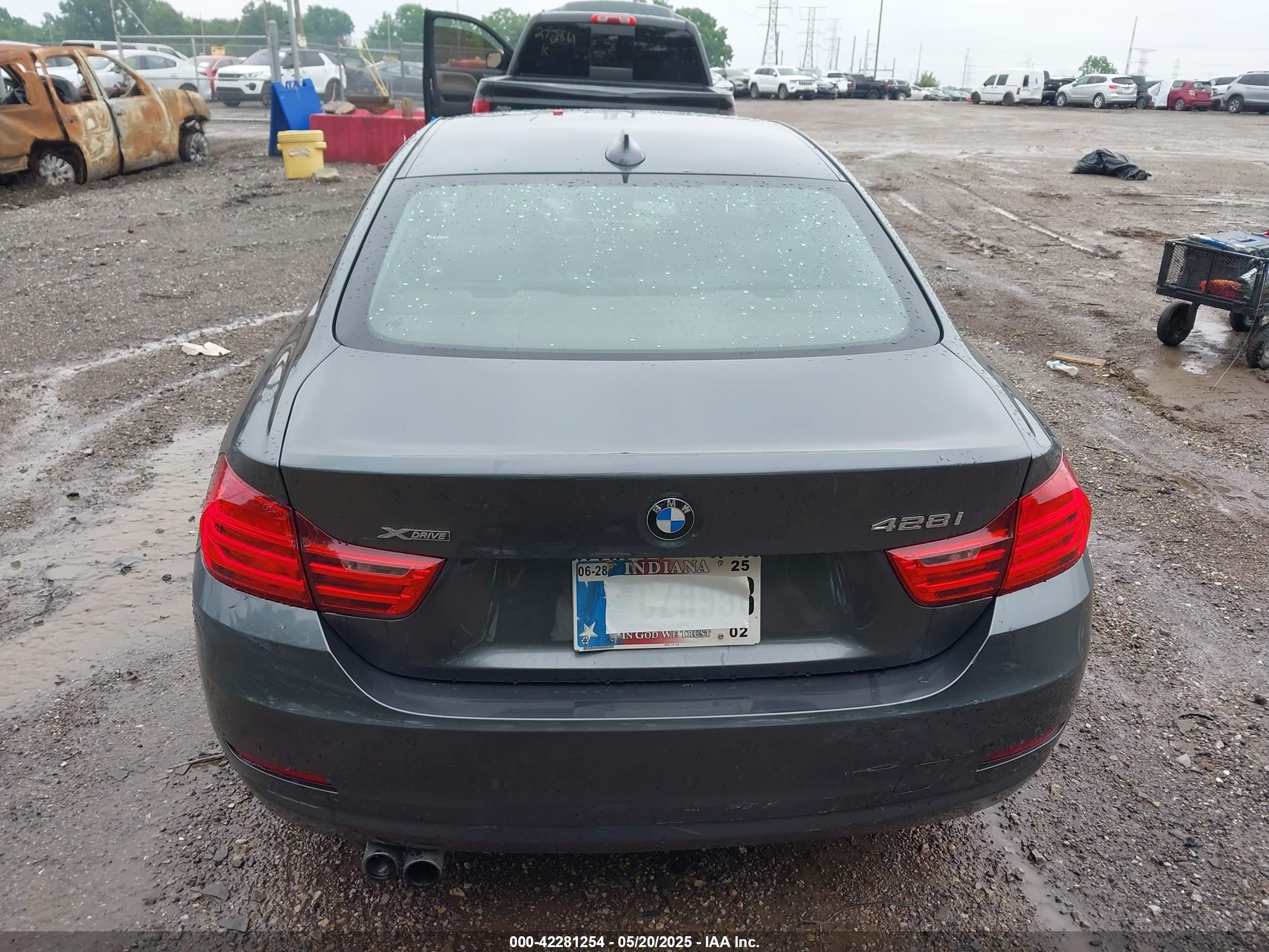 2014 Bmw 428i Xdrive Gray vin: WBA3N5C57EF715667