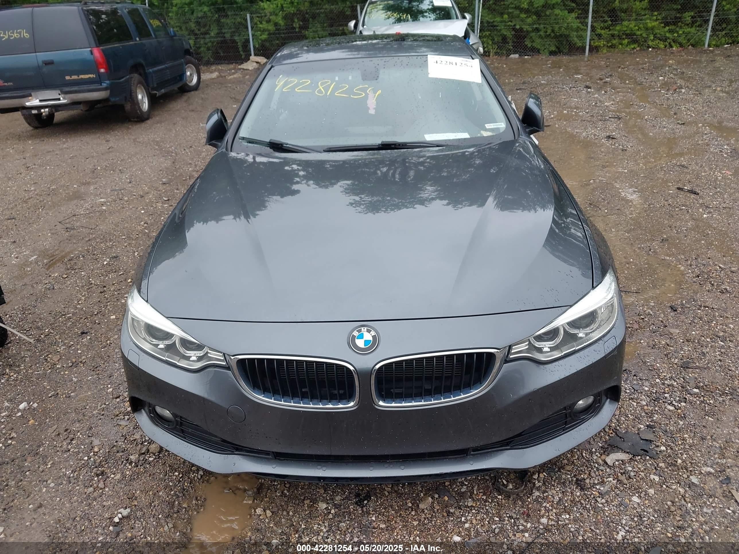 2014 Bmw 428i Xdrive Gray vin: WBA3N5C57EF715667