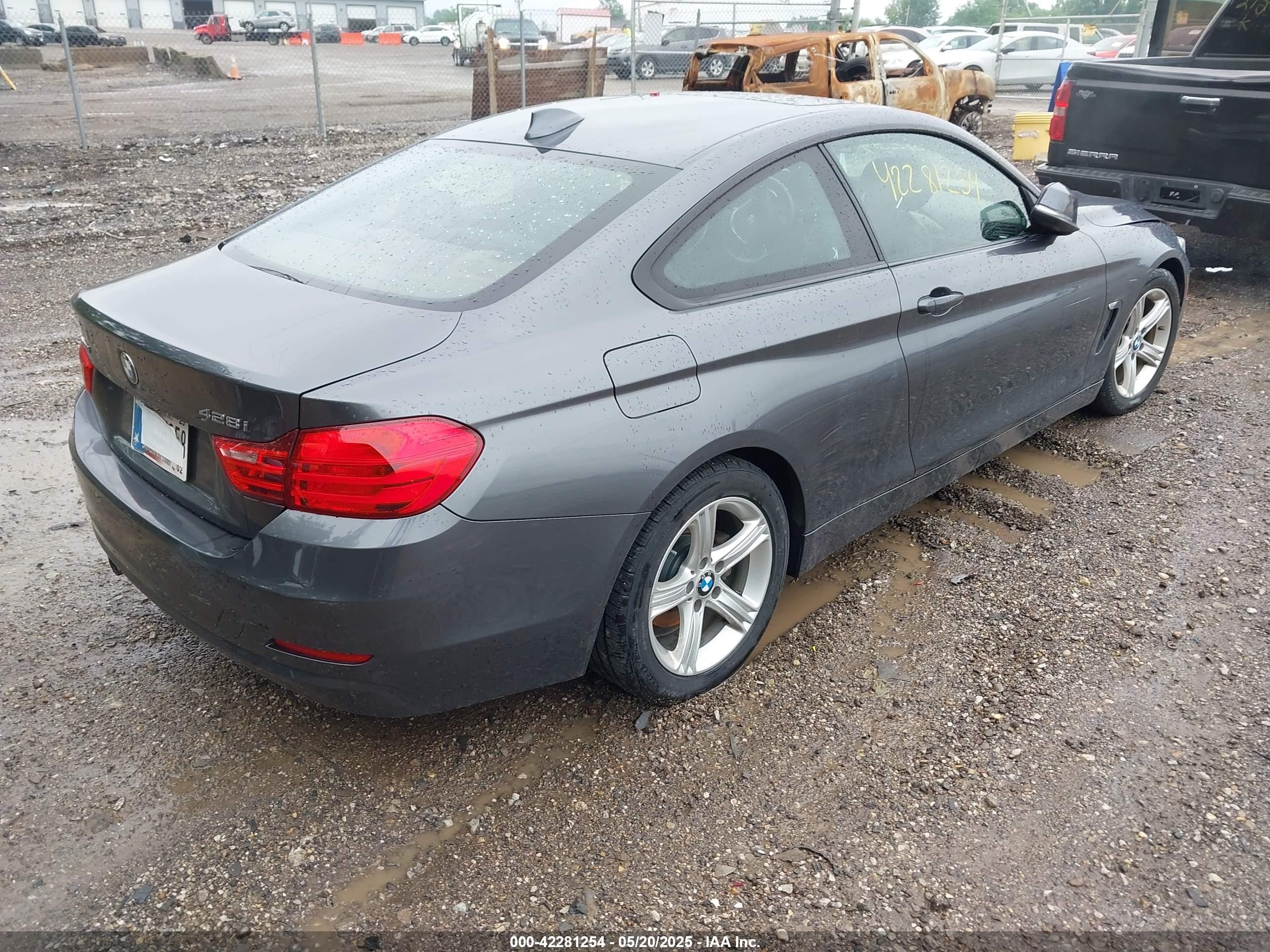 2014 Bmw 428i Xdrive Gray vin: WBA3N5C57EF715667