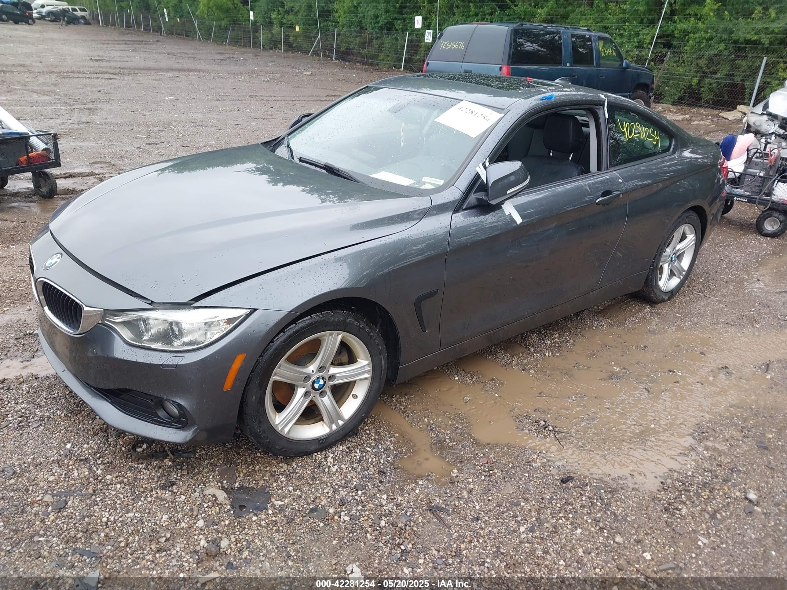 2014 Bmw 428i Xdrive Gray vin: WBA3N5C57EF715667